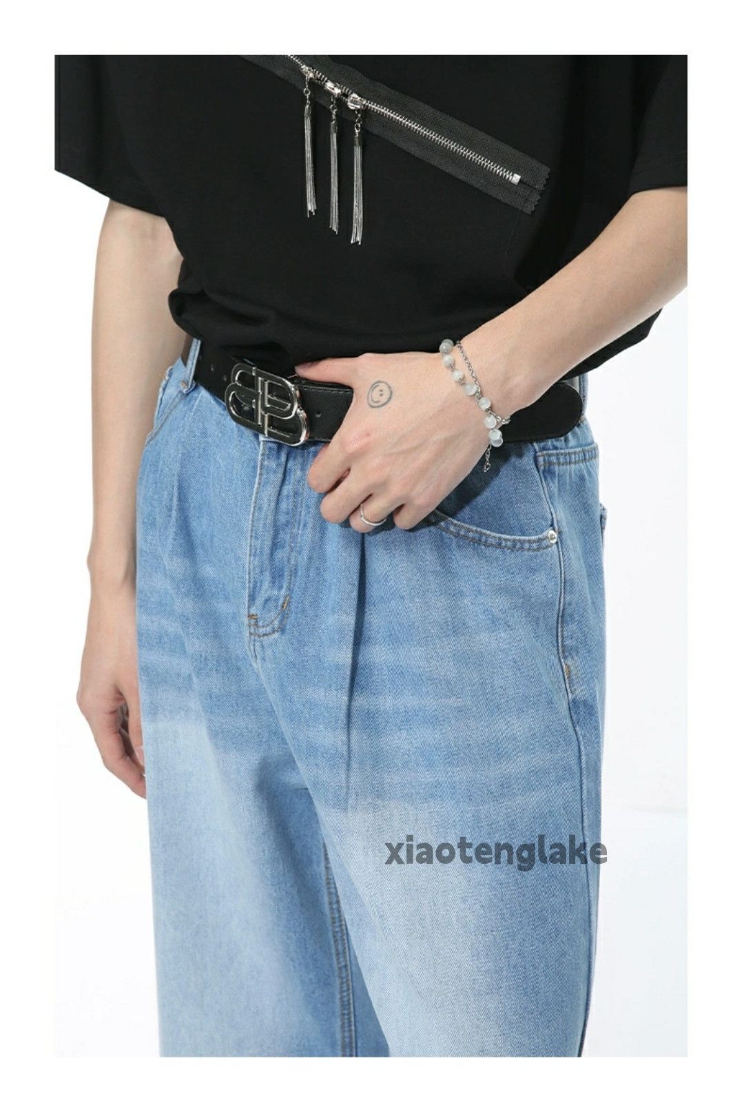 Jean × Vintage loose baggy washed faded skate hiphop jeans Size US 30 / EU 46 - 5 Thumbnail
