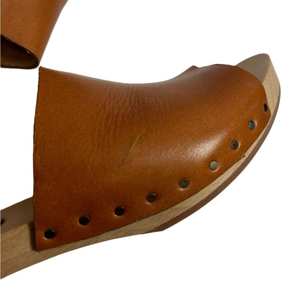 Madewell Madewell l The Evelyn Slide Leather Wooden Clog Size 6 Size US 6 / IT 36 - 10 Thumbnail