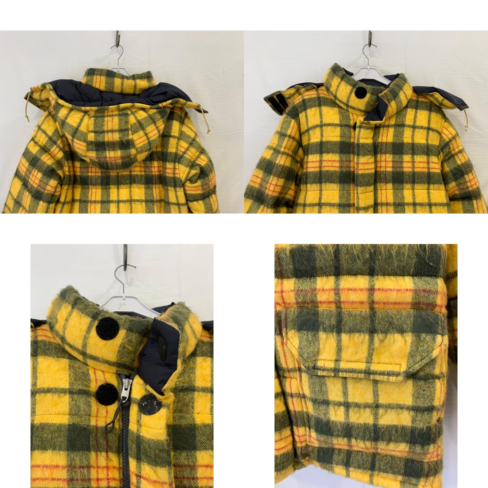 The North Face VINTAGE The North Face Brown Label Plaid Puffer Parka Jacket Mens M Yellow Wool Size US M / EU 48-50 / 2 - 10 Thumbnail
