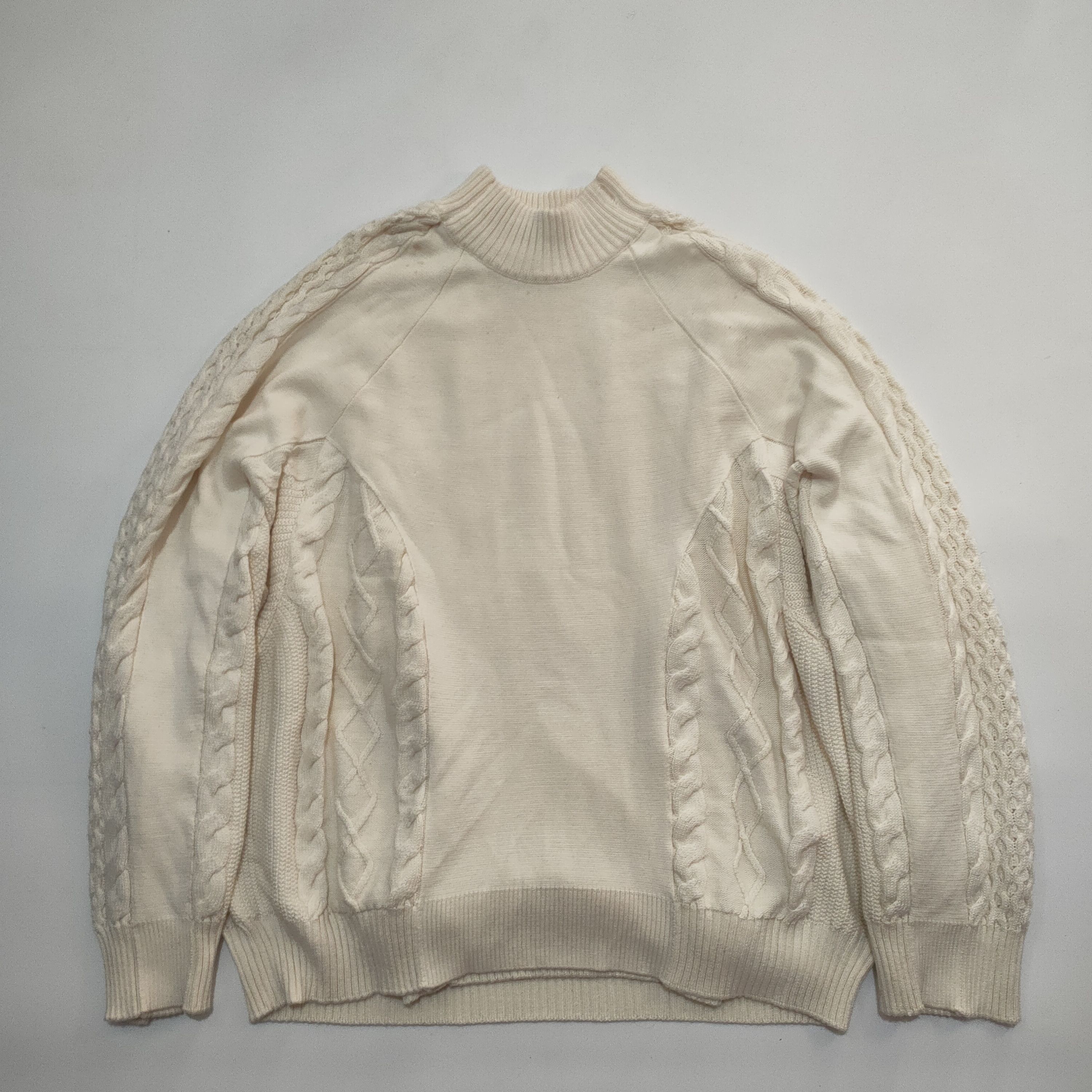 Y/Project NEW Y/PROJECT Oversized Wool Blend Sweater in Cream Size US M / EU 48-50 / 2 - 1 Thumbnail