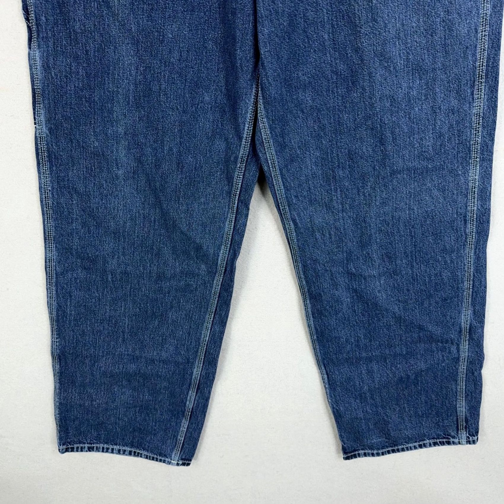 Vintage Calvin Klein Jeans Mens 38 Blue Denim Baggy Skater Carpenter Workwear Pants - 90s Vintage Size US 38 / EU 54 - 4 Thumbnail