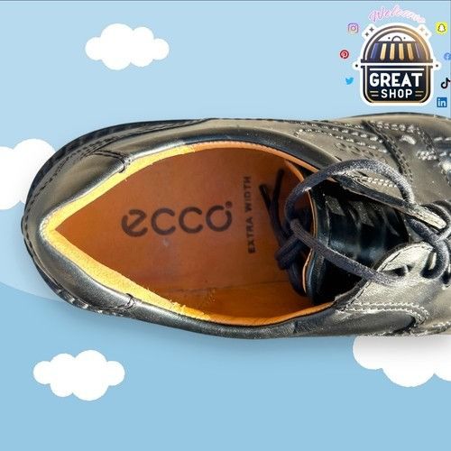 Ecco Ecco Oxford Men’s Size EU 41 US 7.5 Black Leather Lace Up Co Size US 7.5 / EU 40-41 - 6 Thumbnail