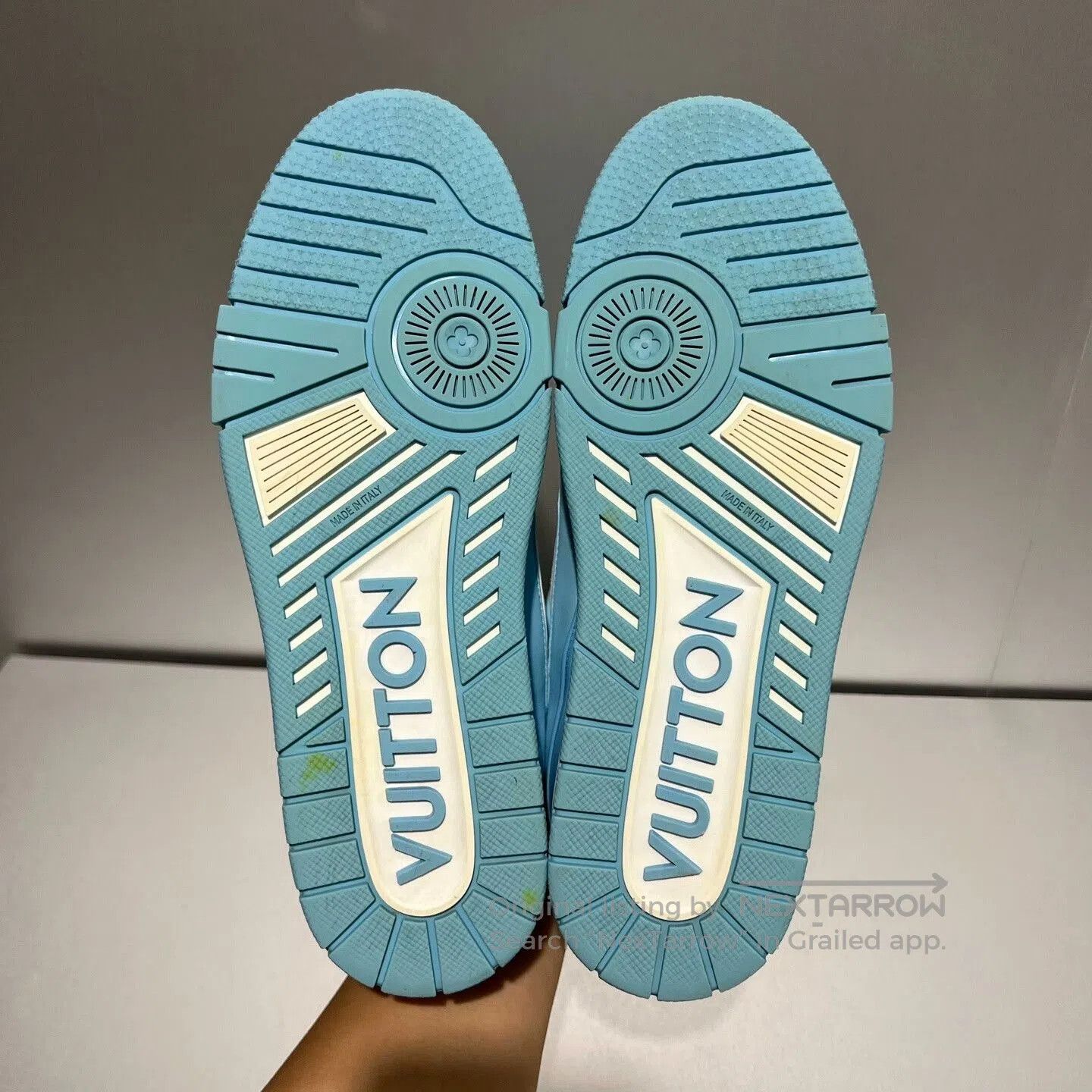 Louis Vuitton Louis Vuitton Trainer White Blue Sneakers. Size US 8.5 / EU 41-42 - 7 Thumbnail