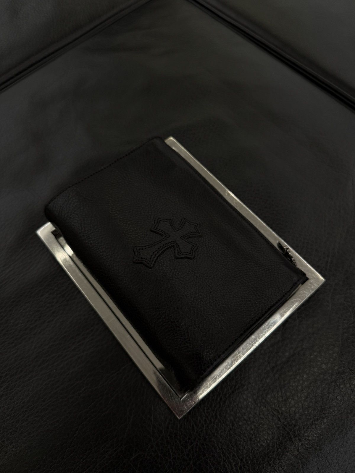 Chrome Hearts CHROME HEARTS RARE LEATHER POUCH / CLUTCH / WALLET Size ONE SIZE - 16 Thumbnail