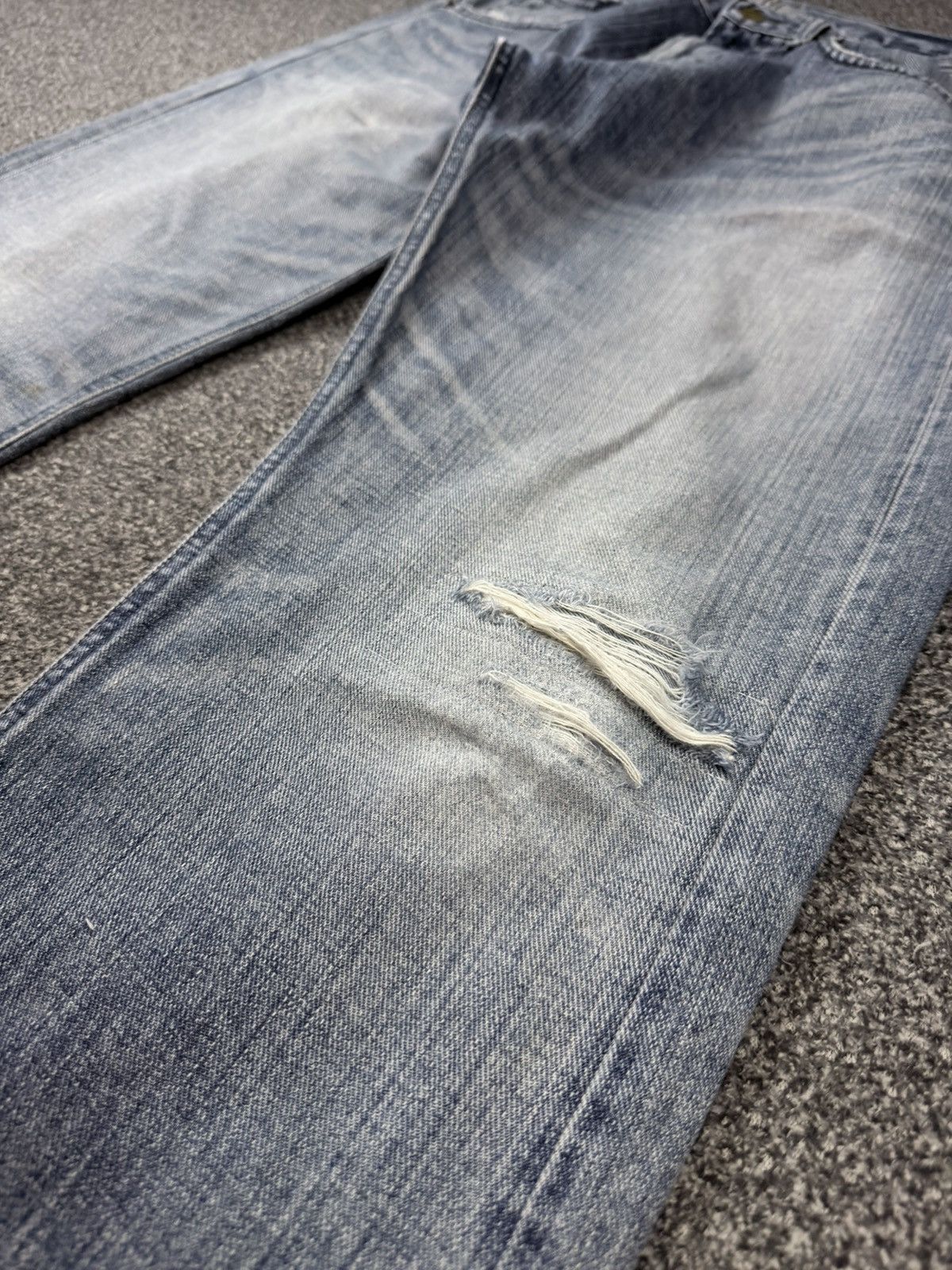 Lee × Number (N)ine Vintage 90s Japanese Denim Lee Distressed Faded Wash Jeans Size US 33 - 6 Thumbnail