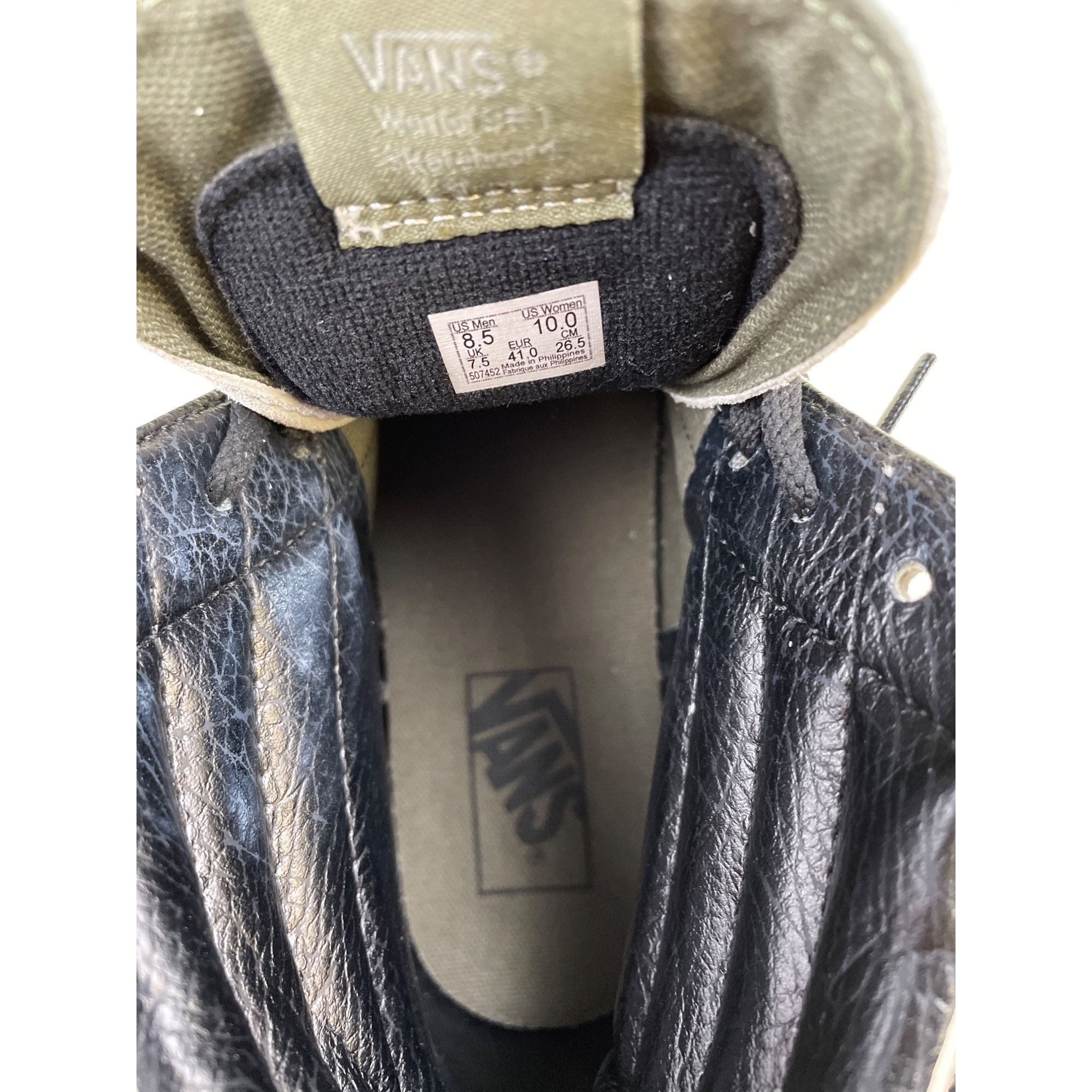 Vans Vans Unisex White Suede High top Skater Shoes/ Sneakers Size Size US 8.5 / EU 41-42 - 10 Thumbnail