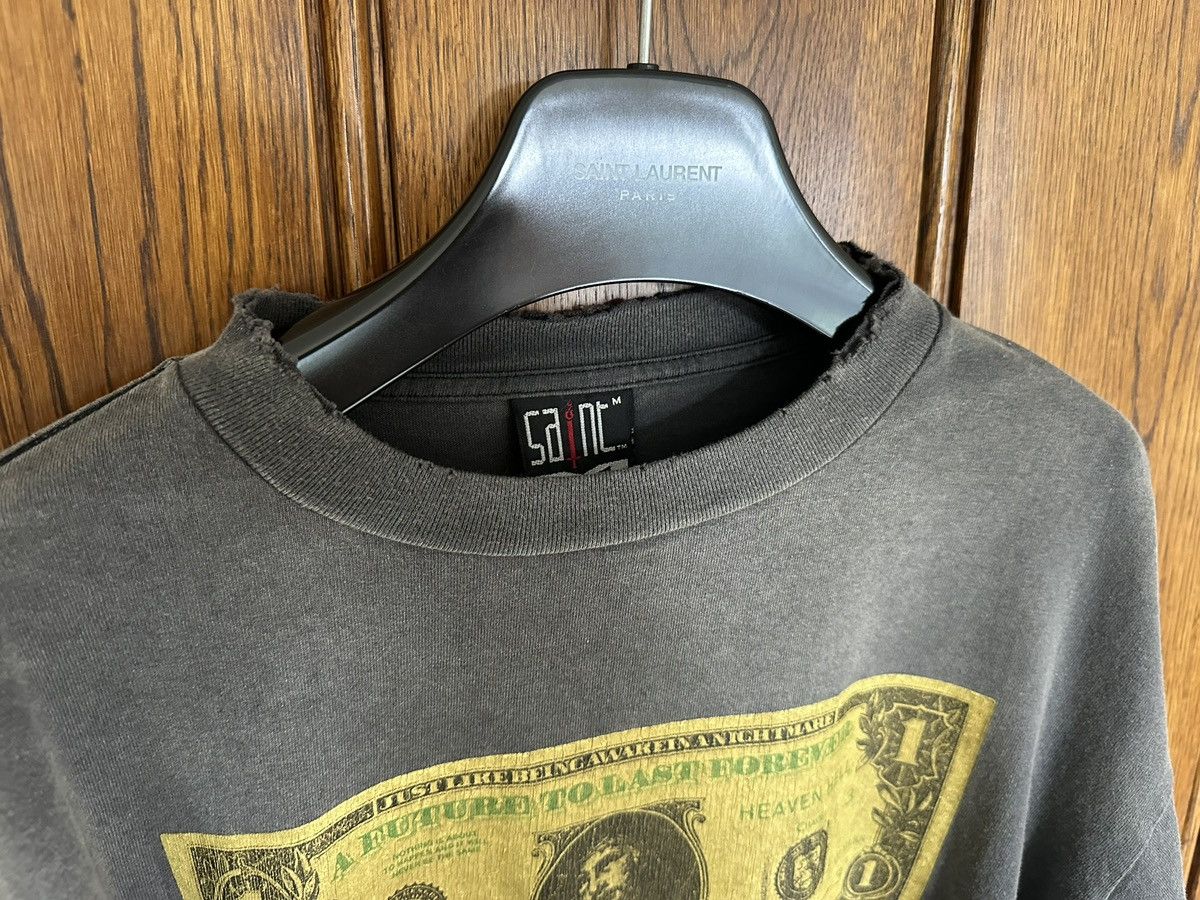 Saint Michael Saint Mxxxxxx Michael anxiety dollar gray sleeve t shirt M Size US M / EU 48-50 / 2 - 16 Thumbnail