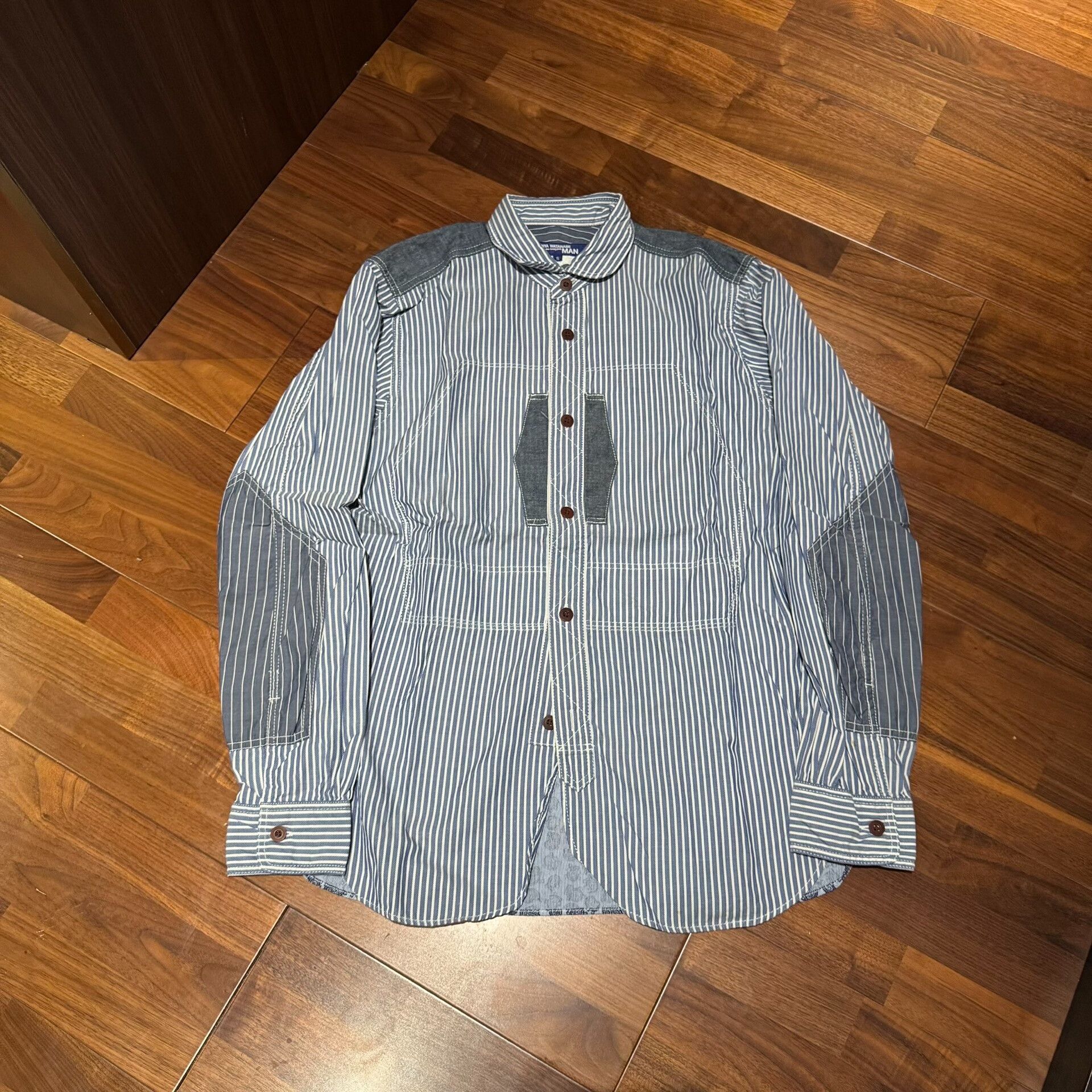 Junya Watanabe Junya Watanabe MAN CDG Paisley Stripe Denim Shirt Size US S / EU 44-46 / 1 - 1 Thumbnail