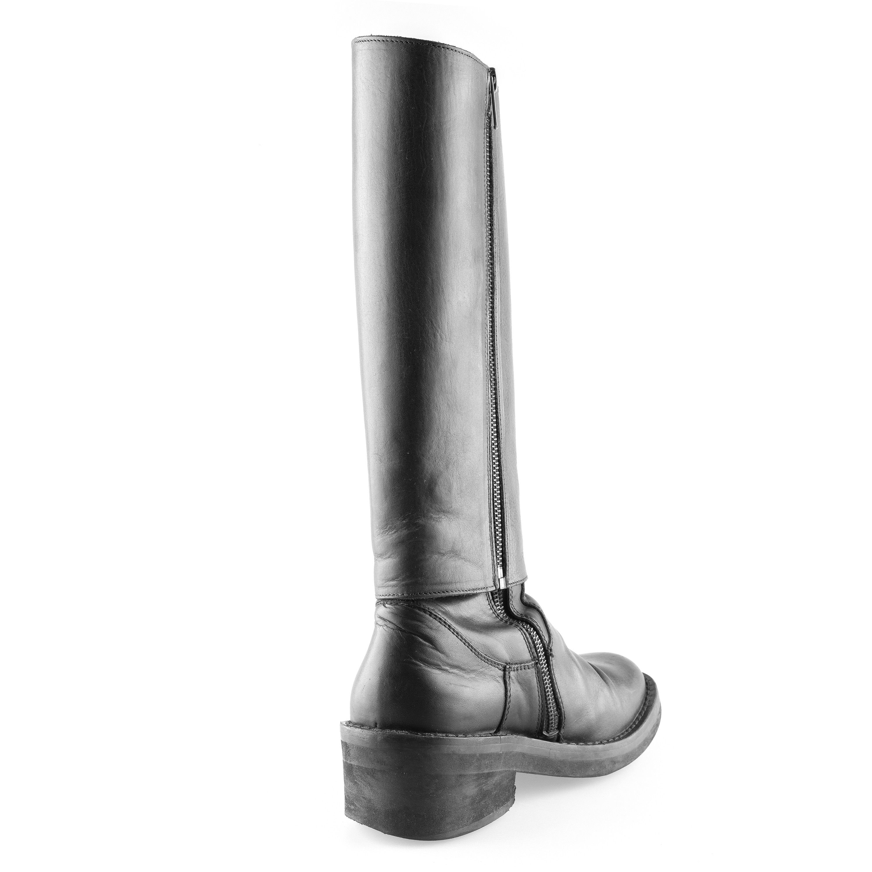 Ann Demeulemeester Ann Demeulemeester Convertible Black Leather Boots (37,5 EU) Size US 6.5 / IT 36.5 - 4 Thumbnail