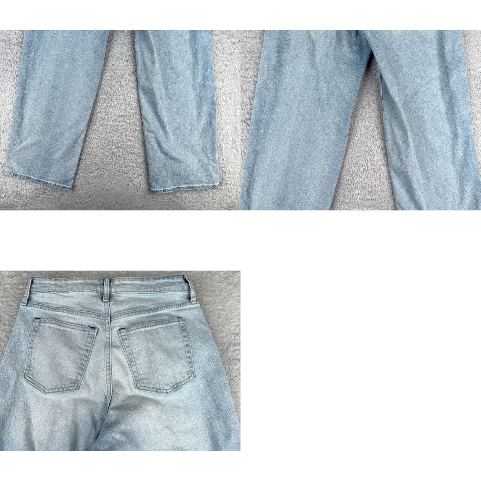 Vintage Seven7 Jeans Women Blue Denim Wide Leg Straight 6 Cotton Blend 27x30 Slim Distressed Pockets Logo High Rise 5-Pocket Machine Washable Halloween? Size 28" / US 6 / IT 42 - 10 Thumbnail