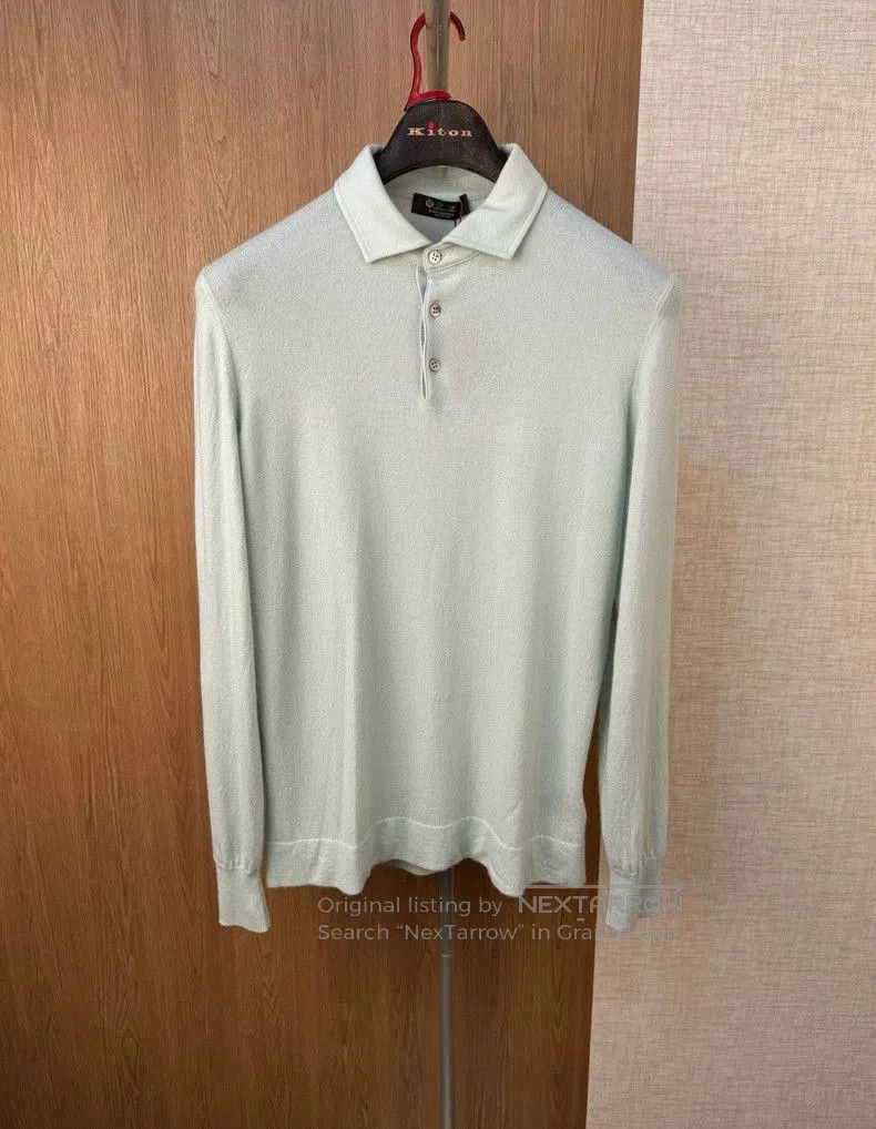 Loro Piana Loro Piana Cashmere Knit Polo Shirt. Size US XL / EU 56 / 4 - 1 Thumbnail
