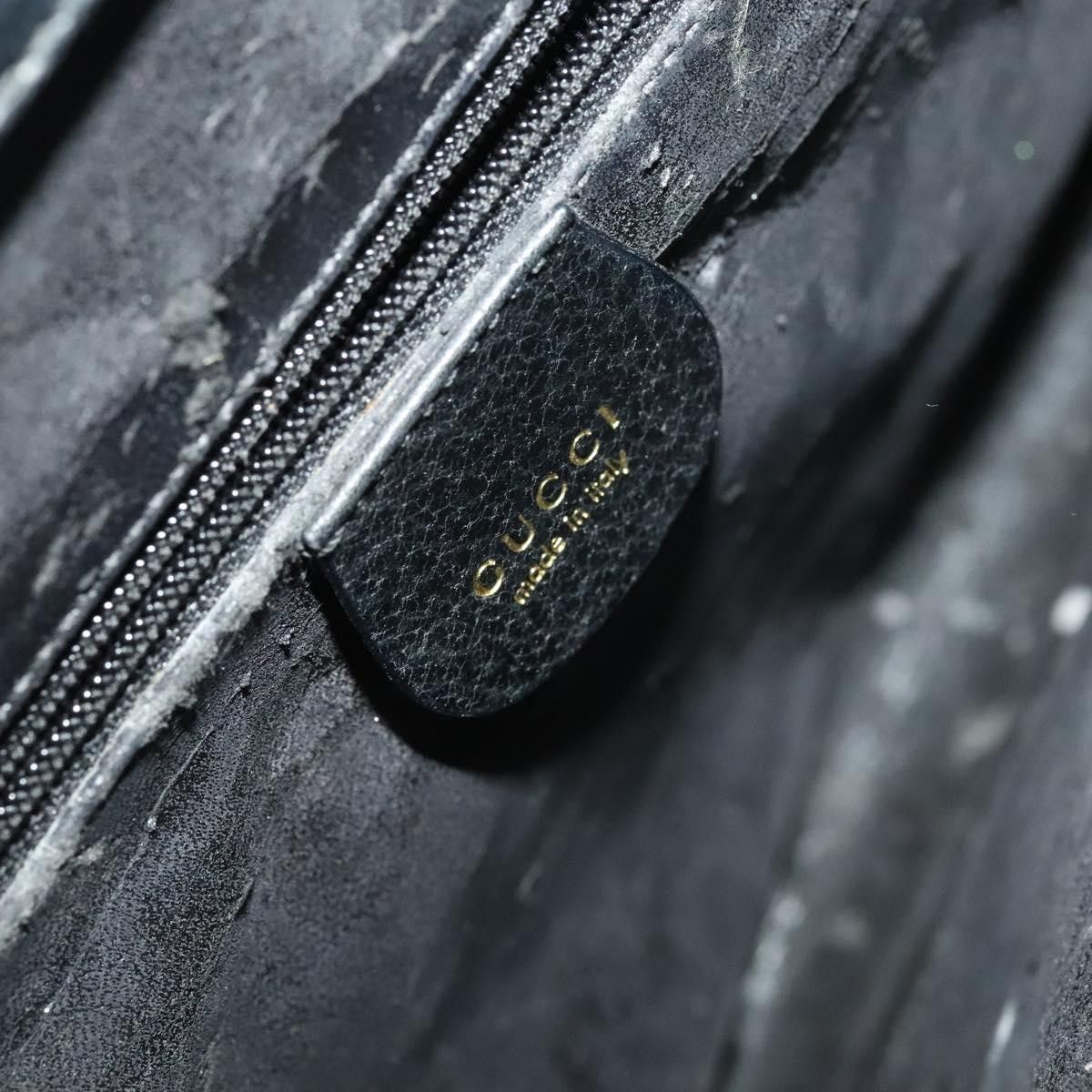Gucci GUCCI Bamboo Hand Bag Leather Black Gold 002 1095 002 1095 Size ONE SIZE - 14 Thumbnail