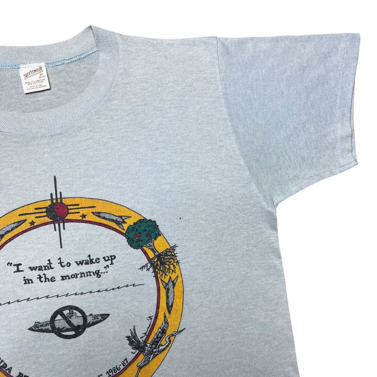 Vintage Vintage 1987 Florida Peace Pilgrimage No Nukes T-Shirt Size US M / EU 48-50 / 2 - 7 Thumbnail