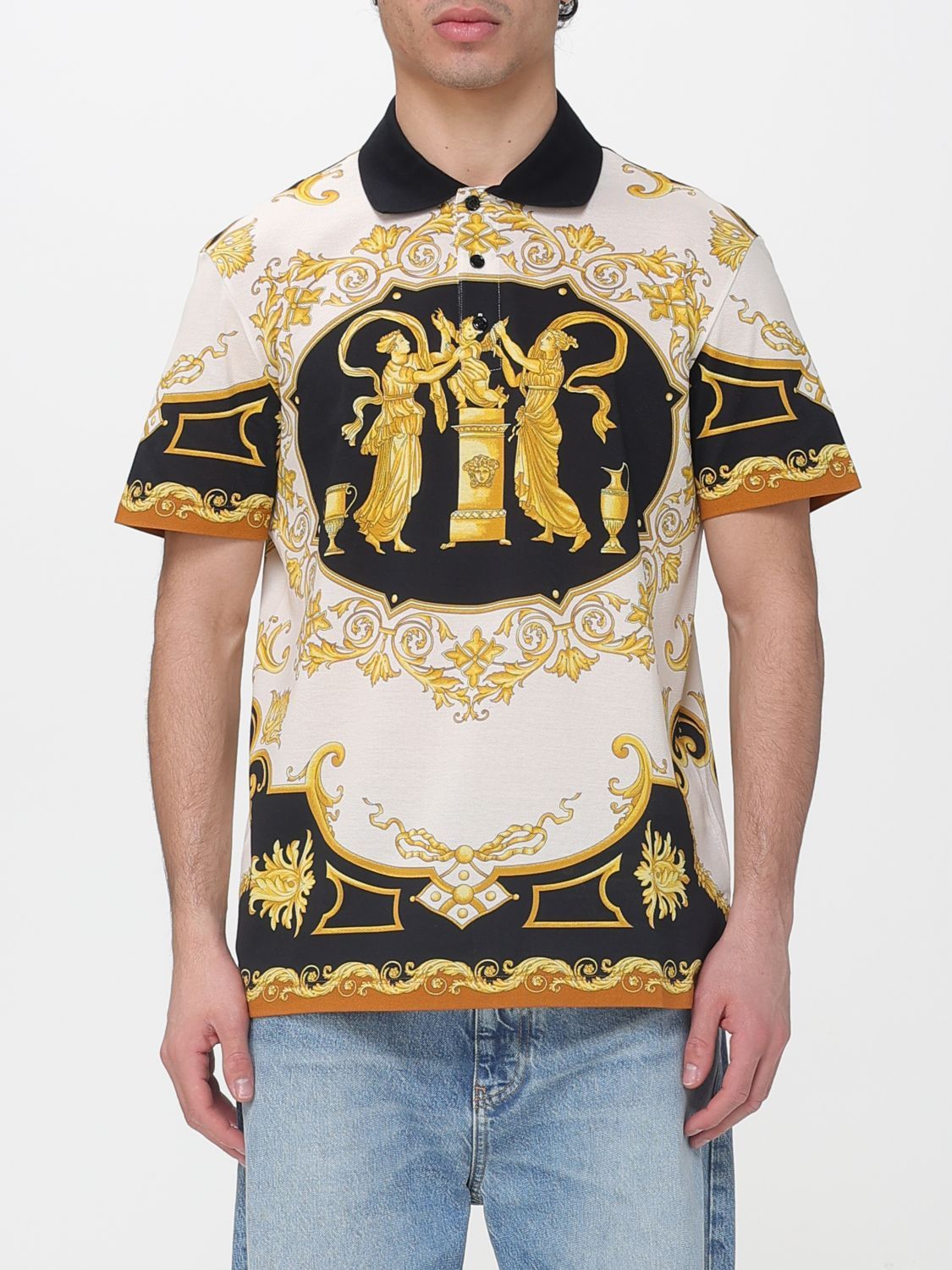 Versace Versace Polo Shirt Men Black Size US M / EU 48-50 / 2 - 1 Thumbnail