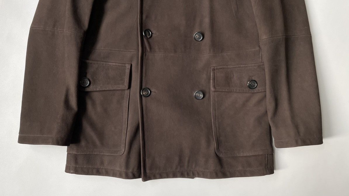 Prada Early 2000s Leather Mac / Pea Coat Size US M / EU 48-50 / 2 - 8 Thumbnail