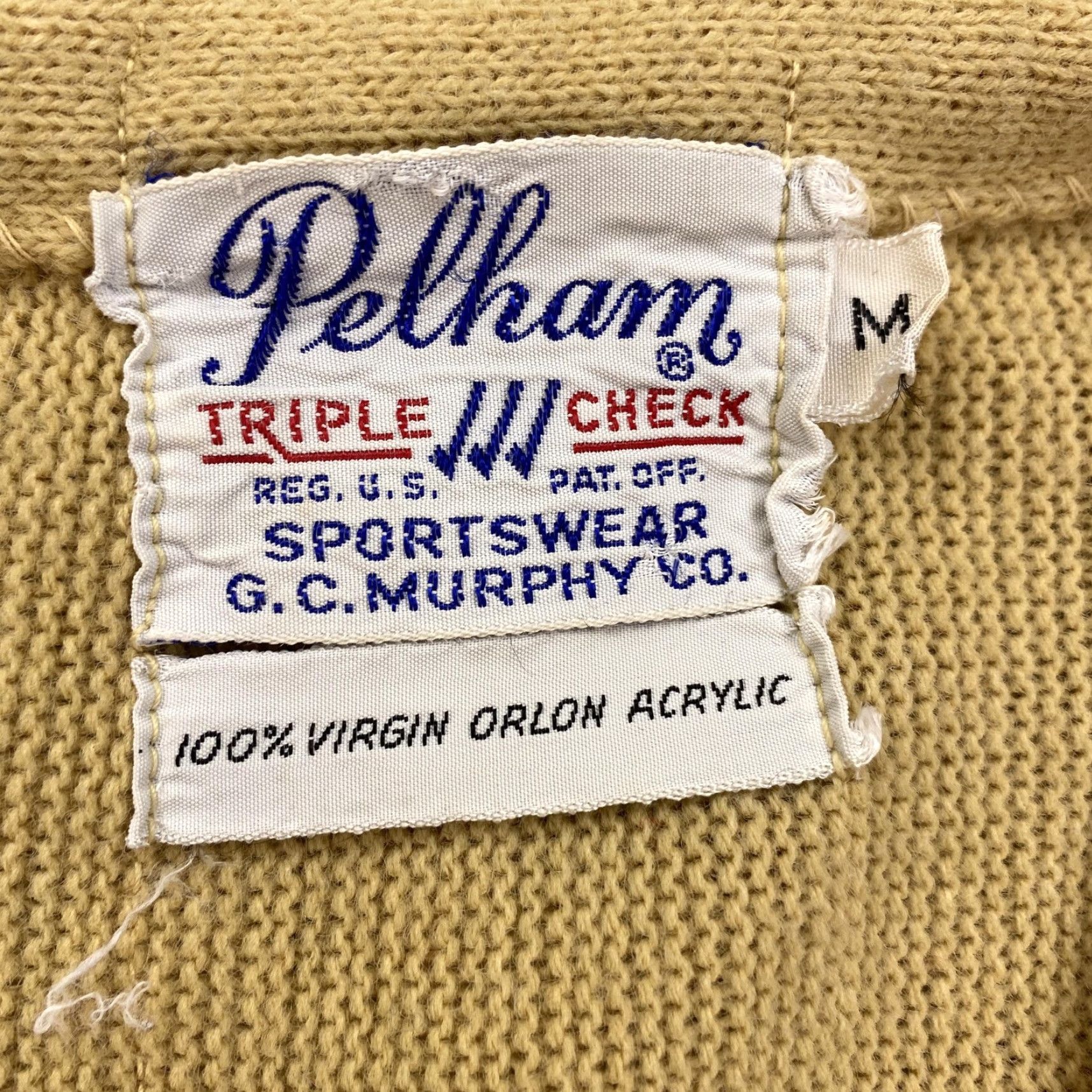Vintage VINTAGE Pelham Cardigan Shirt Mens Medium Yellow 60s Grunge Knit V-Neck Button Front Size US M / EU 48-50 / 2 - 6 Thumbnail