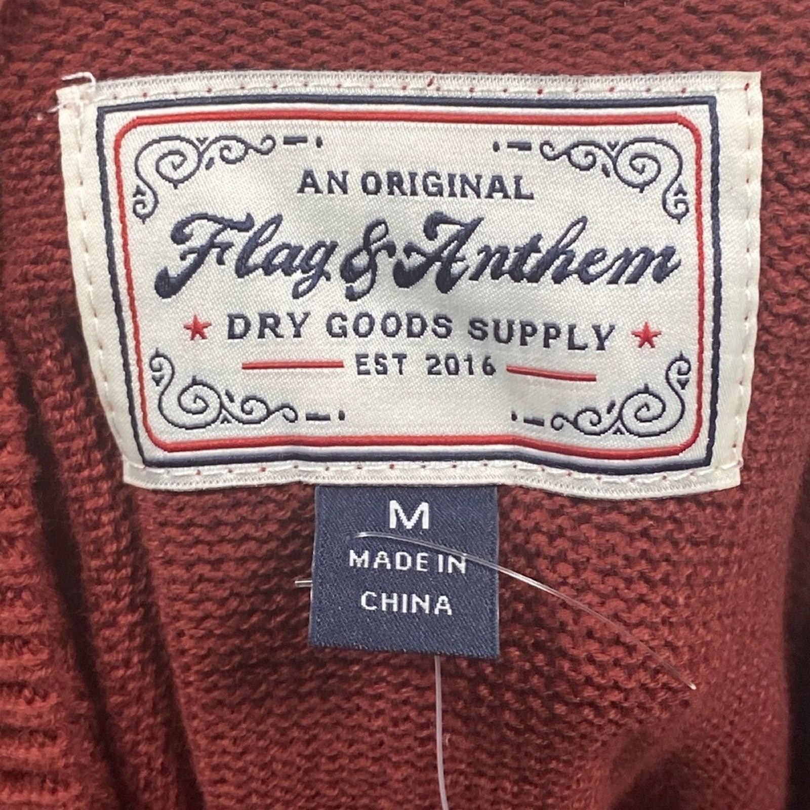 Flag & Anthem Flag & Anthem Knit Hoodie Pullover Maroon Sweater Size M Size US M / EU 48-50 / 2 - 3 Thumbnail