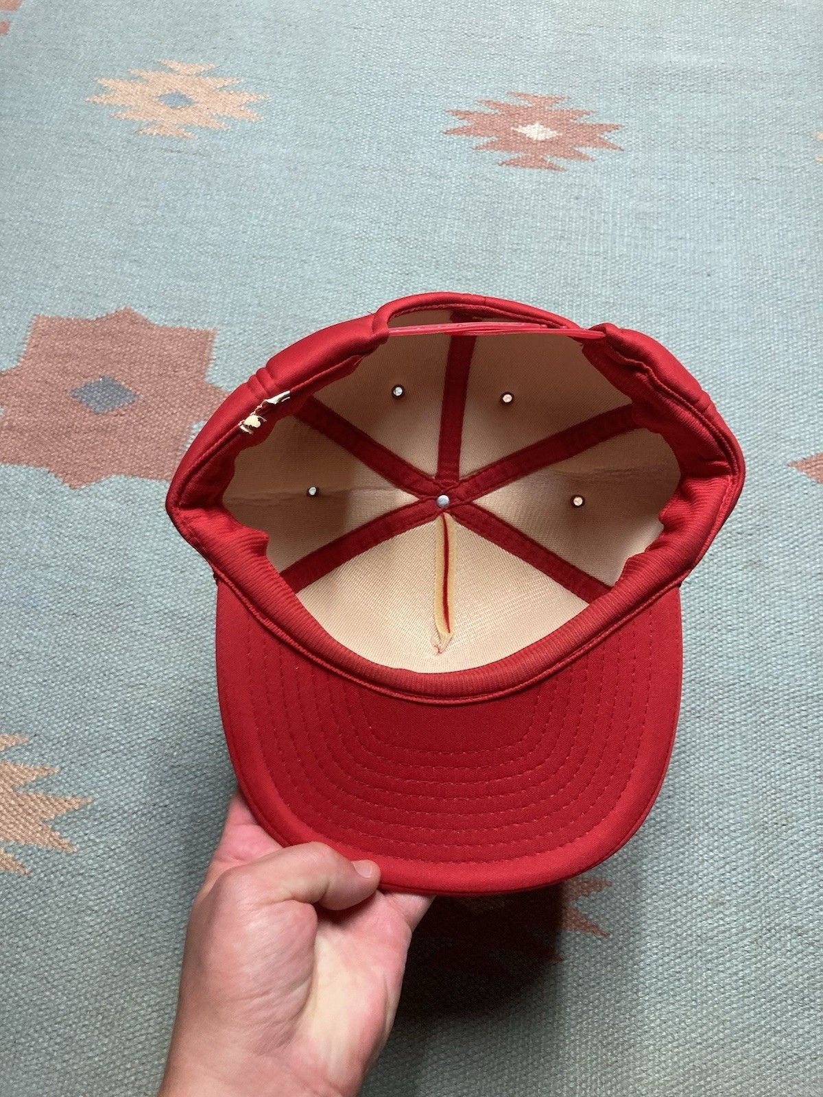 Vintage Vtg trucker hat Big L Lumberland Michigan crimson wood trees Size ONE SIZE - 5 Thumbnail