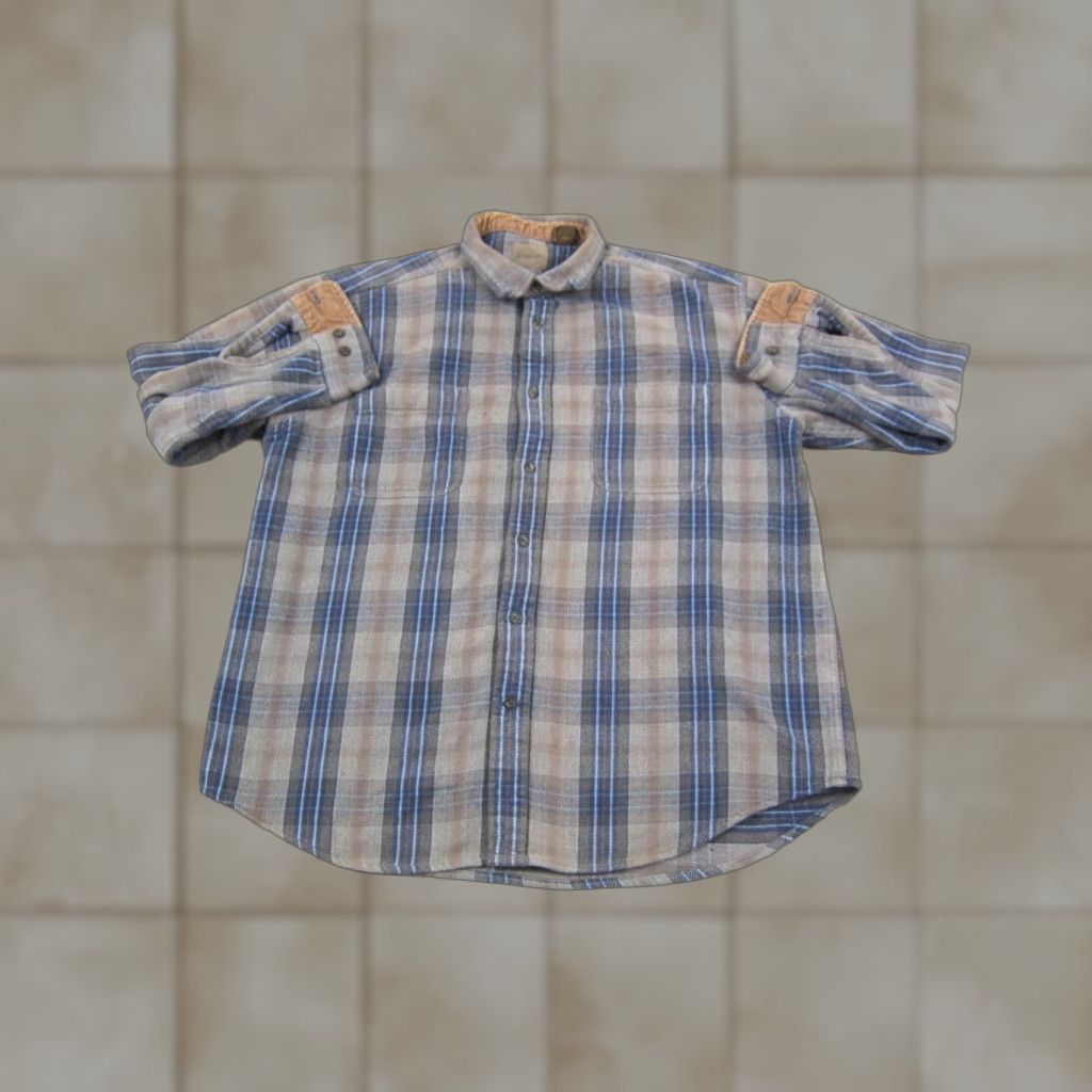 Vintage VINTAGE St Johns Bay Shirt Men XL Blue Plaid Flannel Button-Up 70s 80s USA Mens Size US XL / EU 56 / 4 - 1 Thumbnail