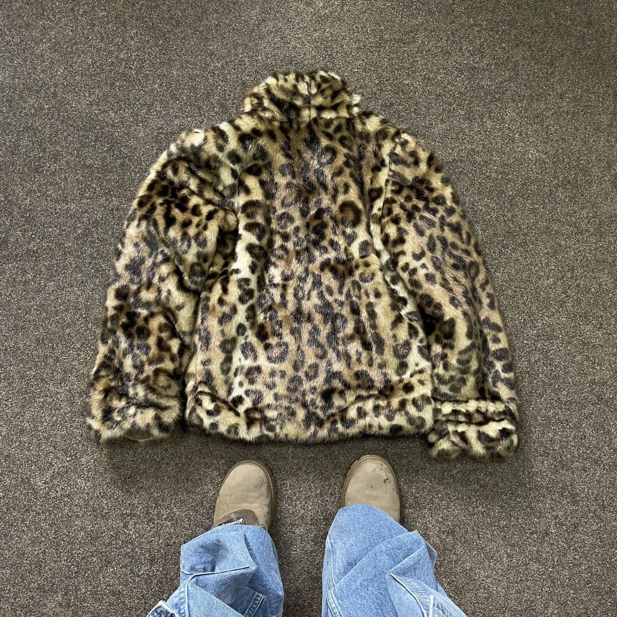 Genuine Leather Vintage Y2K Leopard Jacket Furry Mohair BALENCIAGA Style Size M / US 6-8 / IT 42-44 - 5 Thumbnail