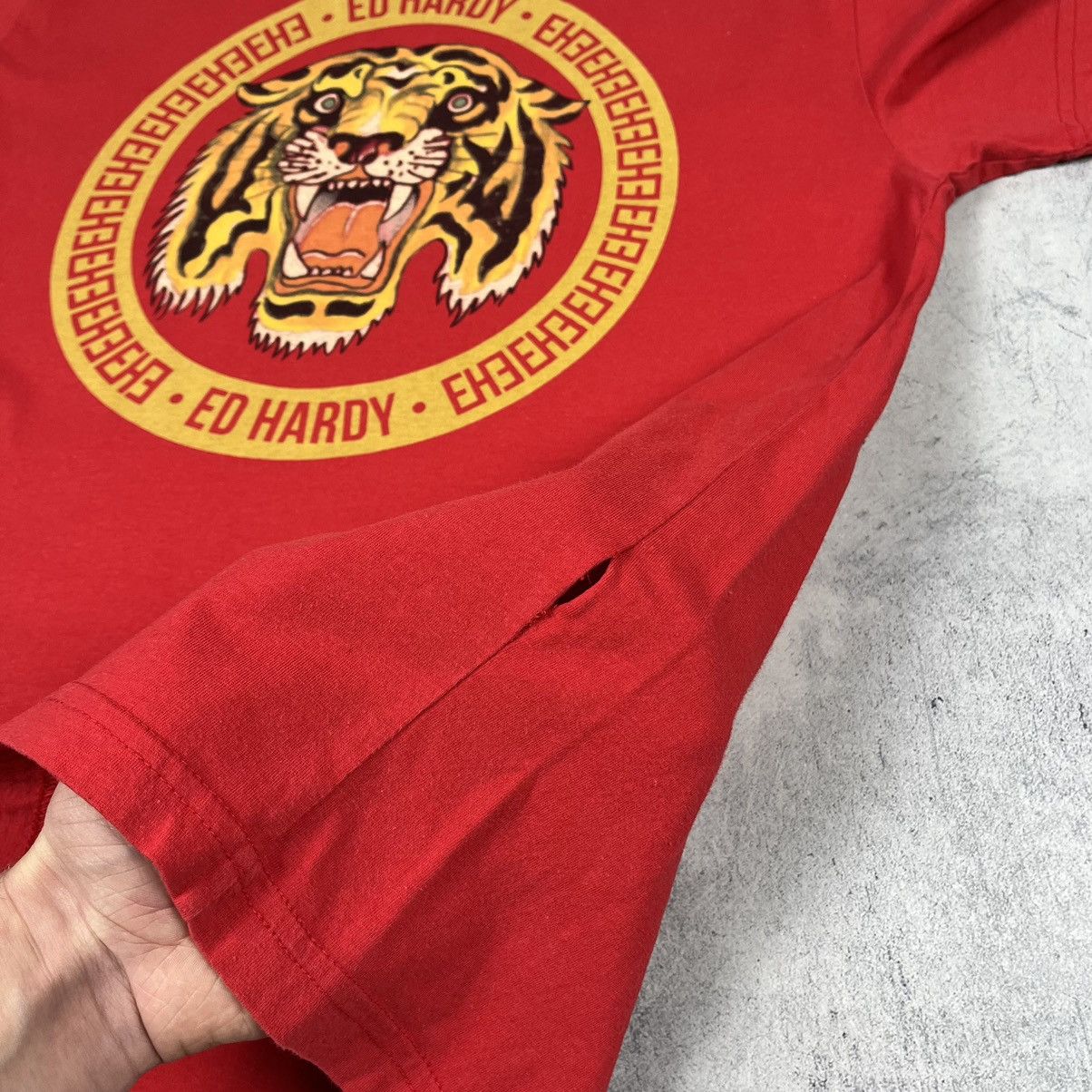 Ed Hardy Vintage Ed Hardy Tiger y2k big logo tee 90’s Size US M / EU 48-50 / 2 - 9 Thumbnail