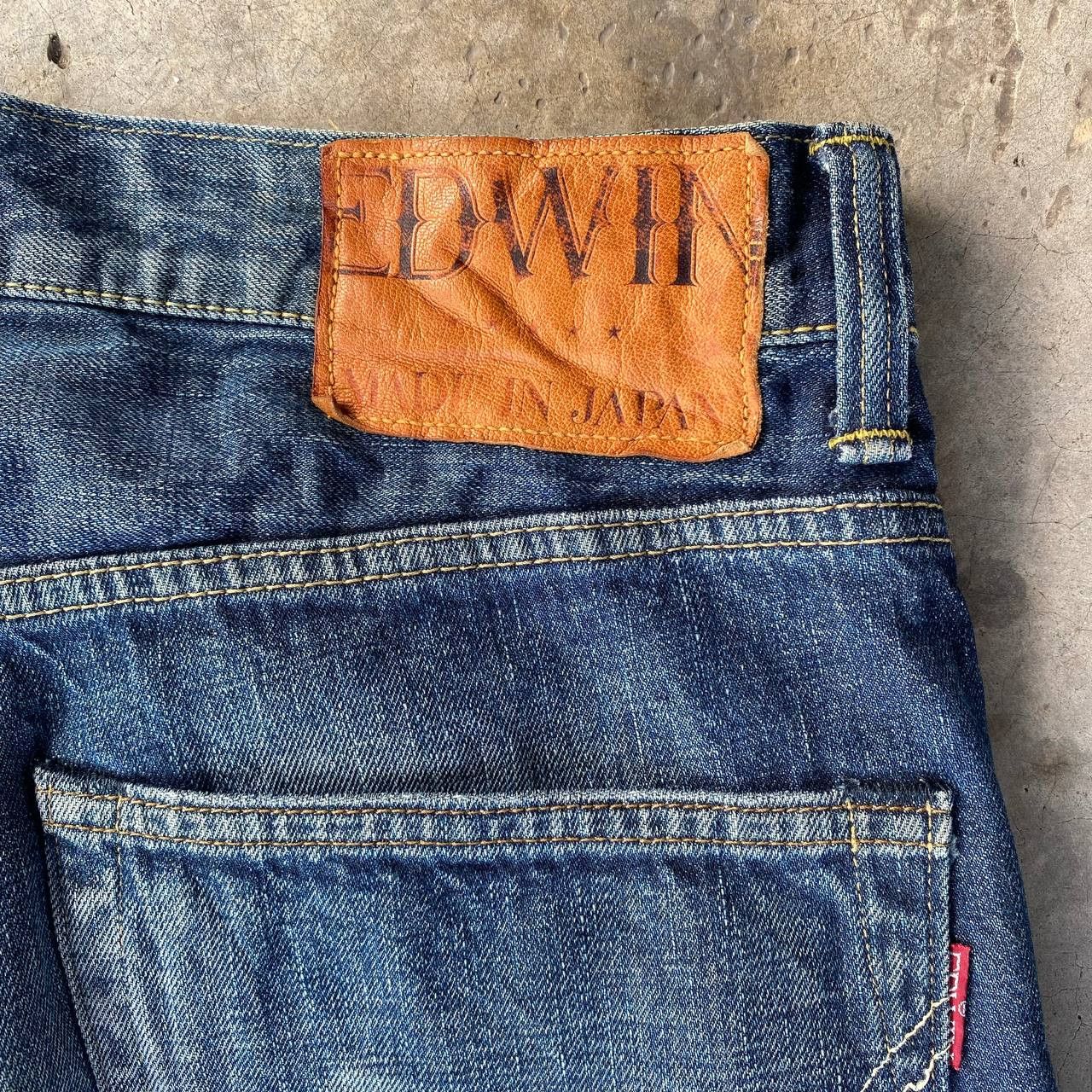 Edwin × Vintage VINTAGE EDWIN REDLINE LOT505 DISTRESSED DENIM BJ6-16 Size US 34 / EU 50 - 11 Thumbnail