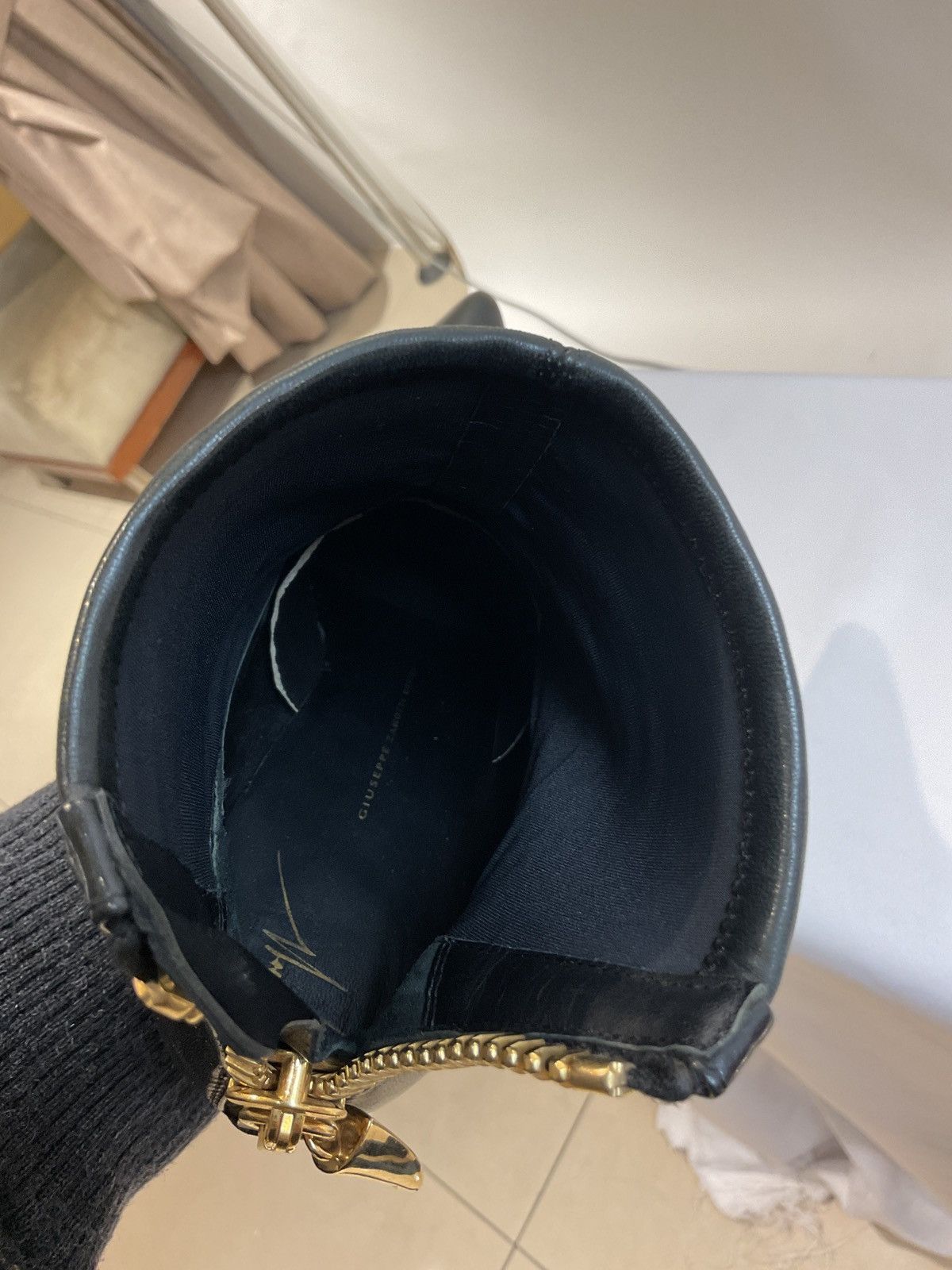 Giuseppe Zanotti Giuseppe Zanotti Black Leather Ankle Boots Size US 7 / IT 37 - 5 Thumbnail