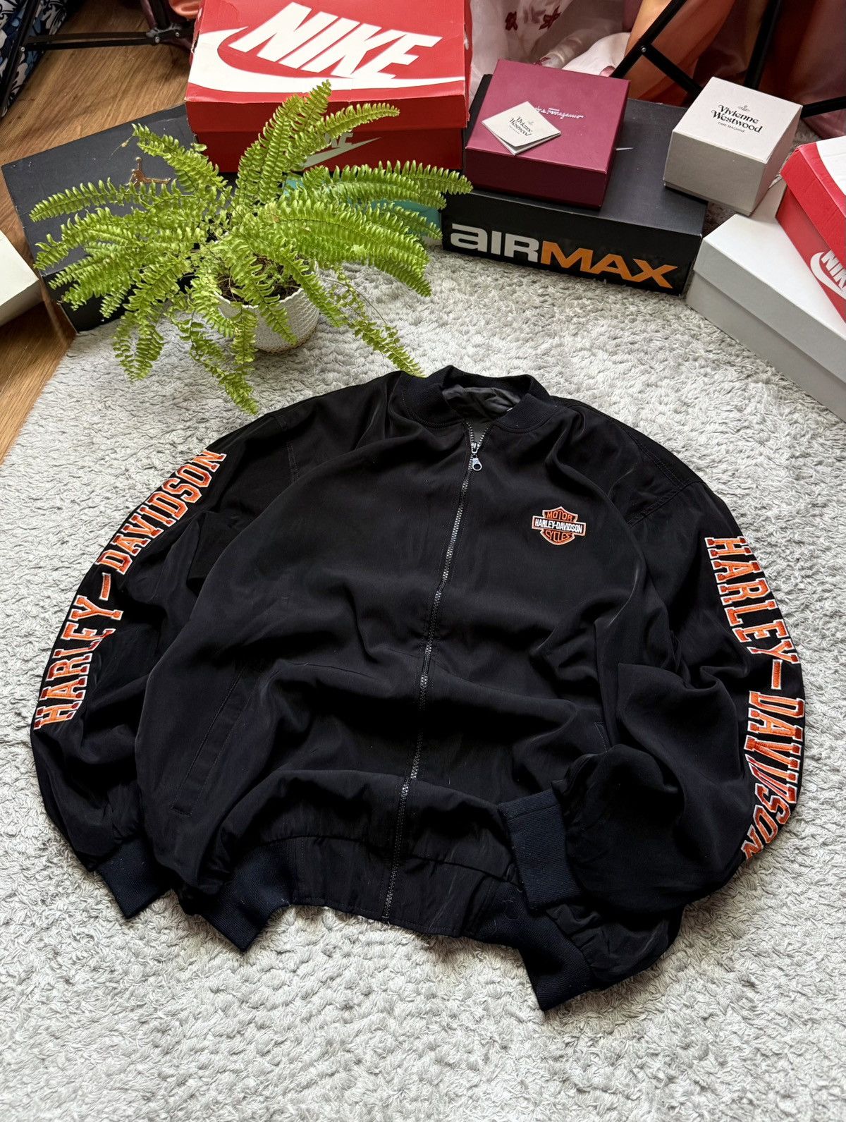 Harley Davidson 00s Harley Davidson Jacket Vintage Retro Big Logo Rare Y2K Size US XL / EU 56 / 4 - 6 Thumbnail