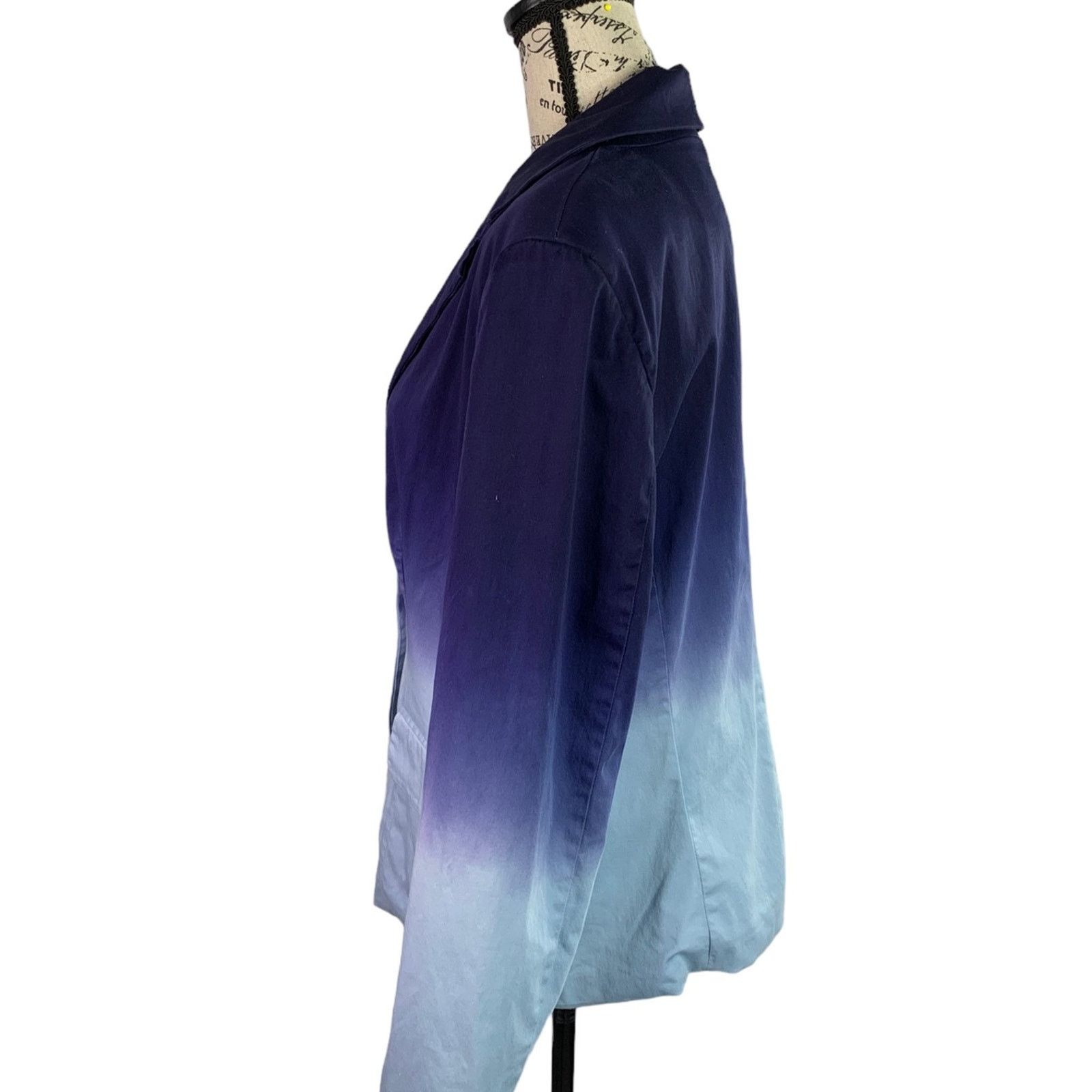 Boston Proper Boston Proper Women Blazer Blue Ambre Polyester Lining Sz 10 Size M / US 6-8 / IT 42-44 - 9 Thumbnail