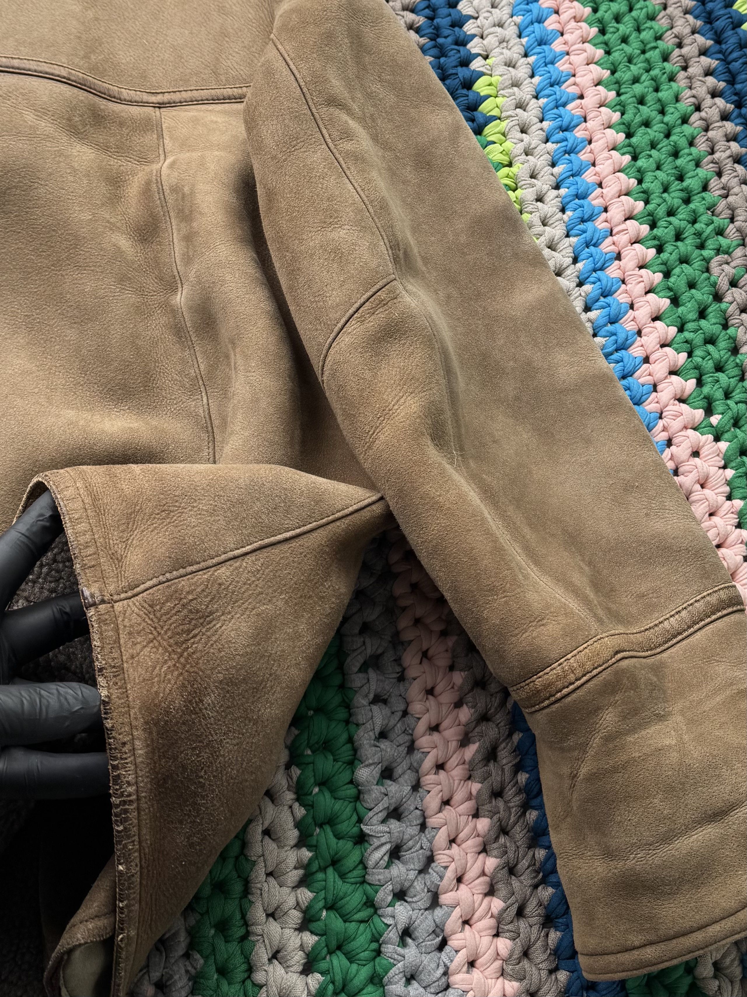 Japanese Brand Vintage Real Sheepskin Asymmetry Jacket (ET1)(D15) Size US M / EU 48-50 / 2 - 13 Thumbnail