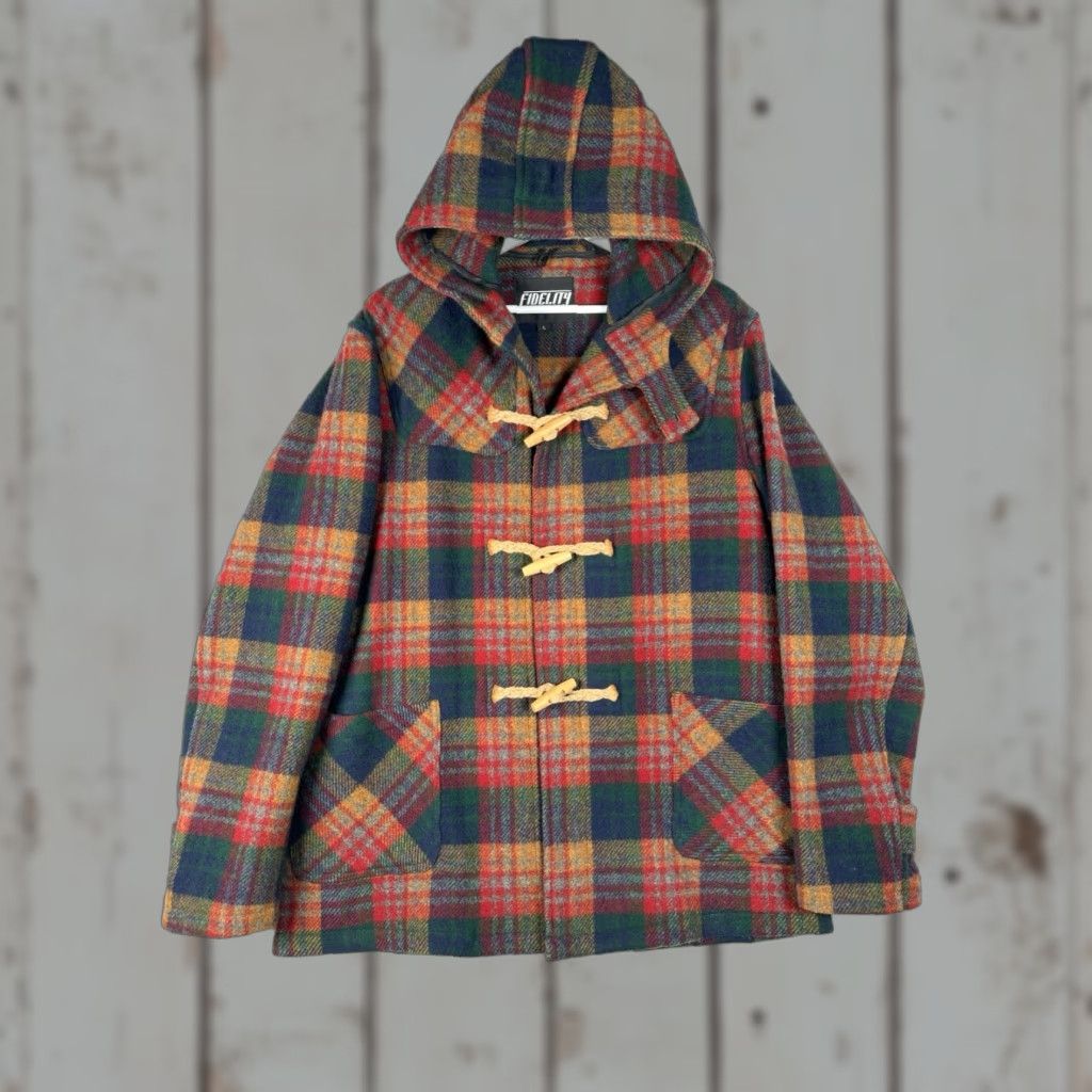 Vintage VINTAGE Fidelity Wool Plaid Toggle Jacket Hooded Mens Large Size US L / EU 52-54 / 3 - 1 Thumbnail