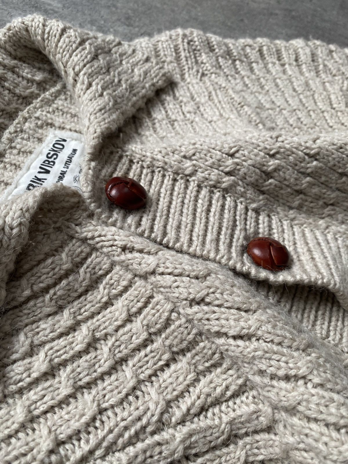 Henrik Vibskov Henrik Vibskov A/W 2010 Beige Cable Alpaca Podium Sweater Size US S / EU 44-46 / 1 - 3 Thumbnail