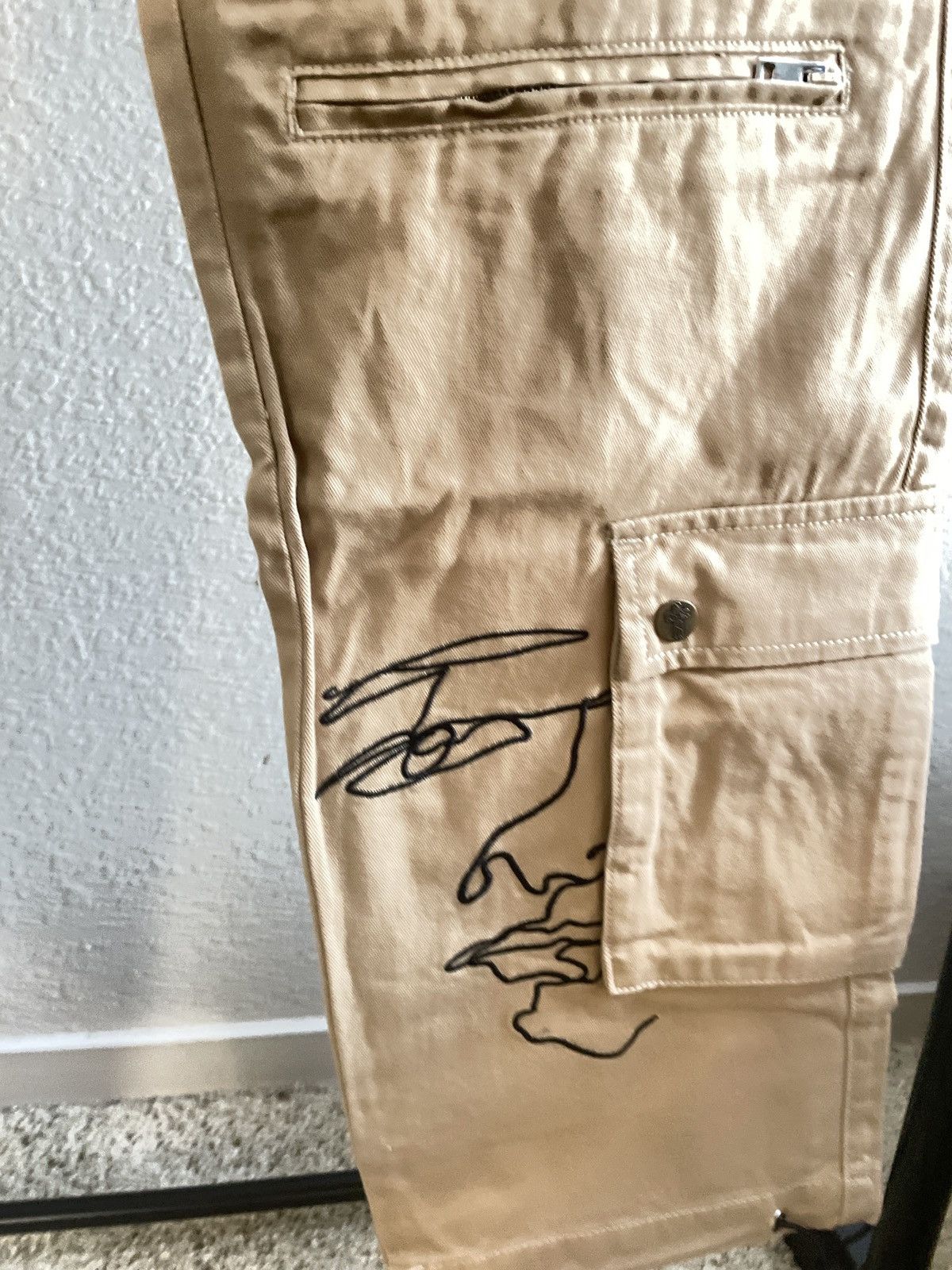Vintage NOBRAC SUPPLY Faces Cargo Pants Size US 34 / EU 50 - 3 Thumbnail
