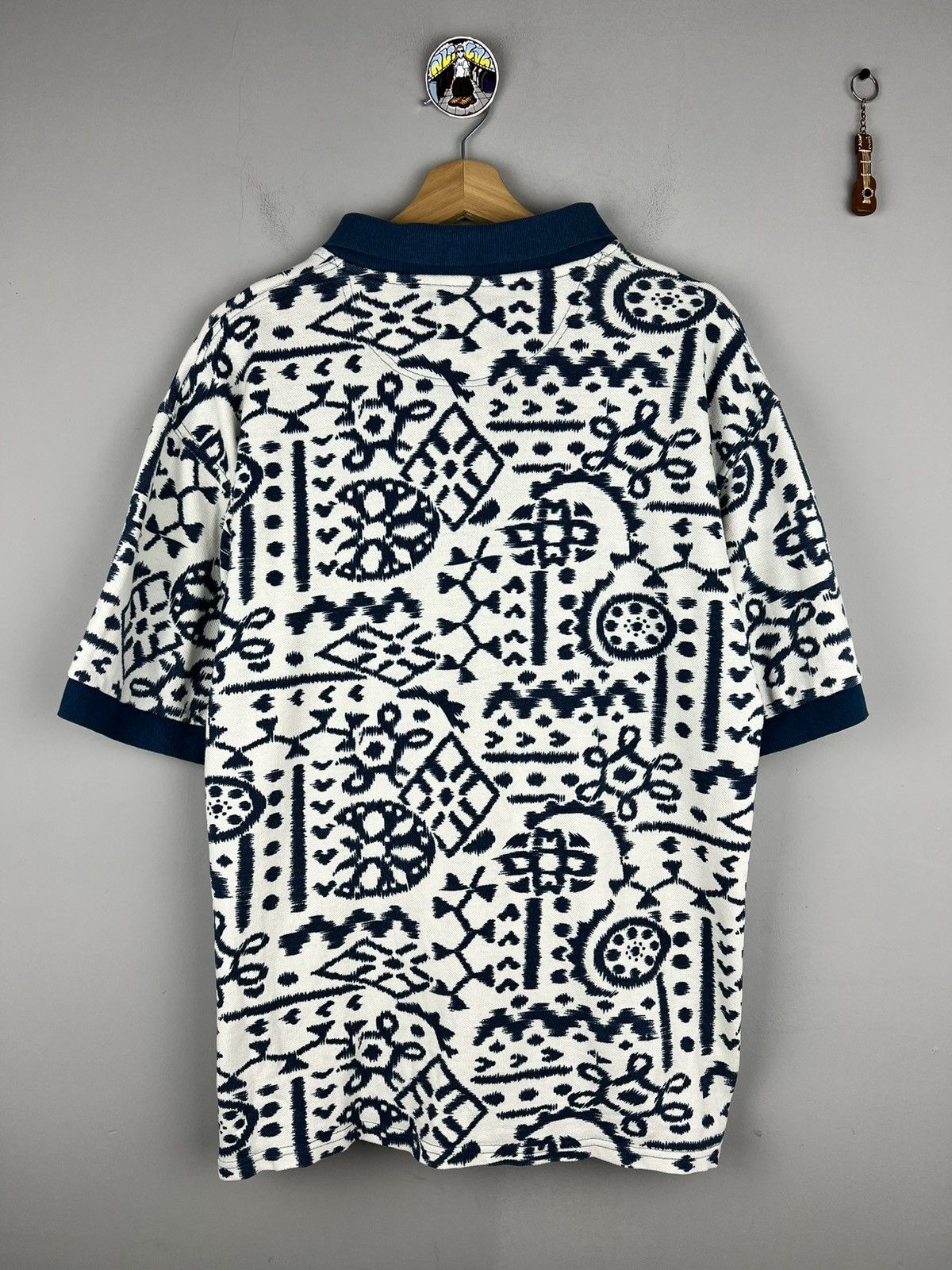 Polo Ralph Lauren × Vintage Island Style Polo t shirt Pattern ornament ocean Australia Size US L / EU 52-54 / 3 - 2 Thumbnail