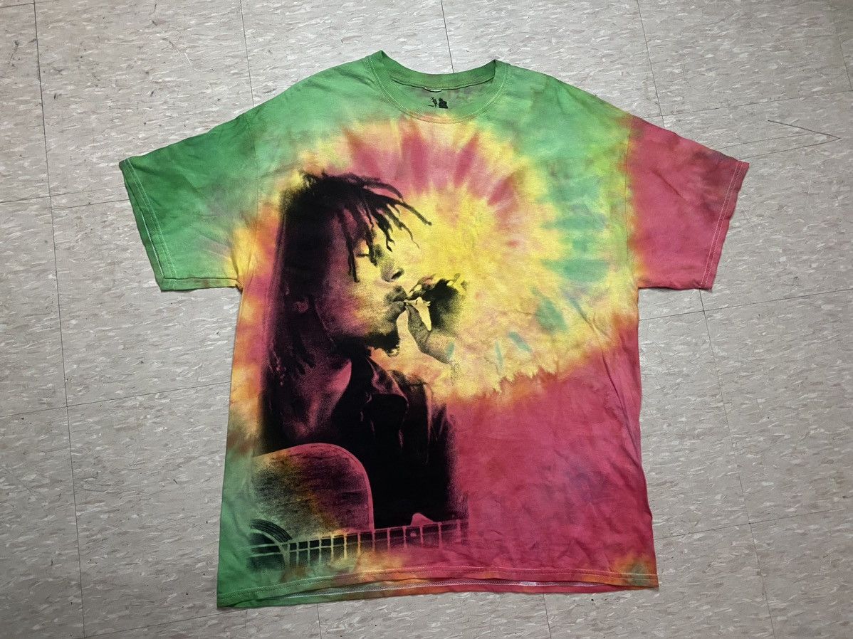Bob Marley × Vintage Bob Marley Men's Smoke Tie Dye Tie Dye T-shirt Size US XXL / EU 58 / 5 - 2 Thumbnail