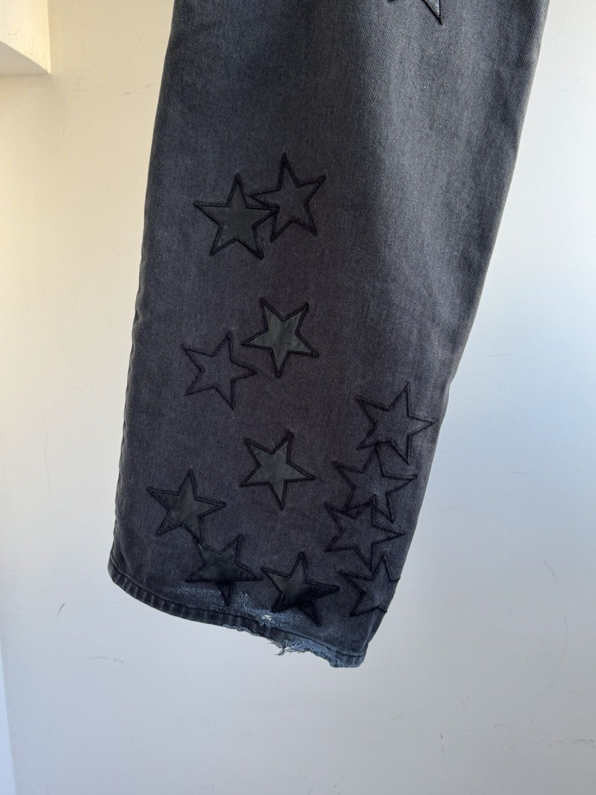 Review Baggy Double Knees Chrome Hearts Style Star Pants