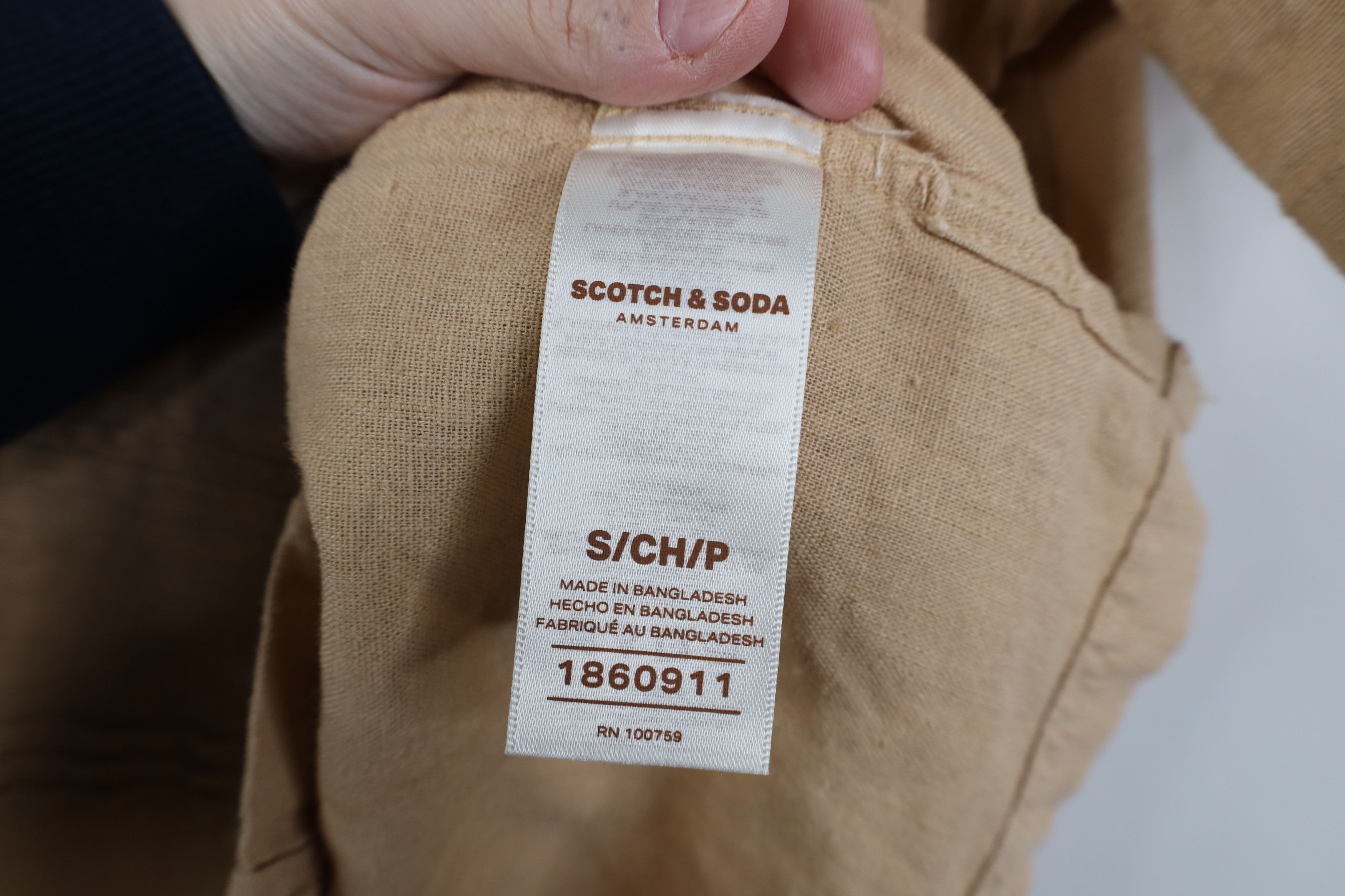 Scotch & Soda Scotch & Soda Blend Short Sleeve Collared Button Shirt Beige Size US S / EU 44-46 / 1 - 9 Thumbnail