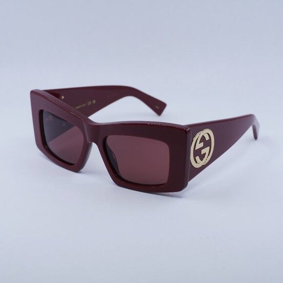 Gucci 🕶️ New Gucci GG1842S 005 Sunglasses - Burgundy Frame, Red Size ONE SIZE - 1 Thumbnail