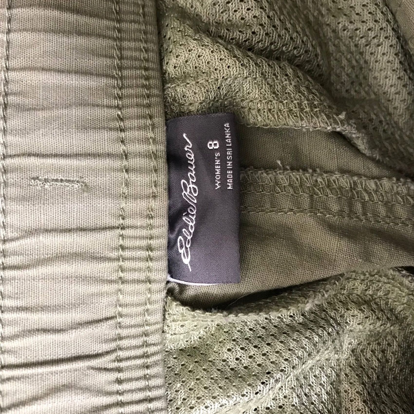 Eddie Bauer Eddie Bauer Women Olive Green Cargo Jogger Pants Drawstring Zip Ankles Size 8 Size 30" / US 8 / IT 44 - 7 Thumbnail