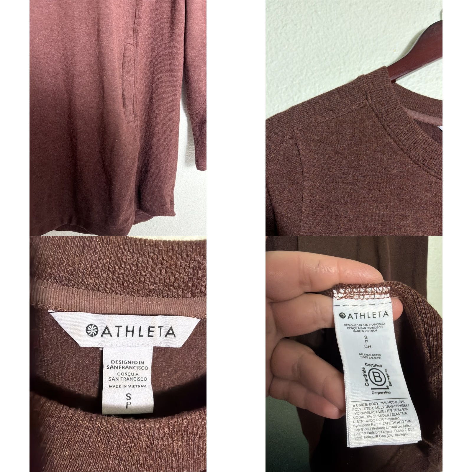Athleta Athleta Balance Sweater Dress Casual Shift Pockets Brown Women Small Size S / US 4 / IT 40 - 8 Thumbnail