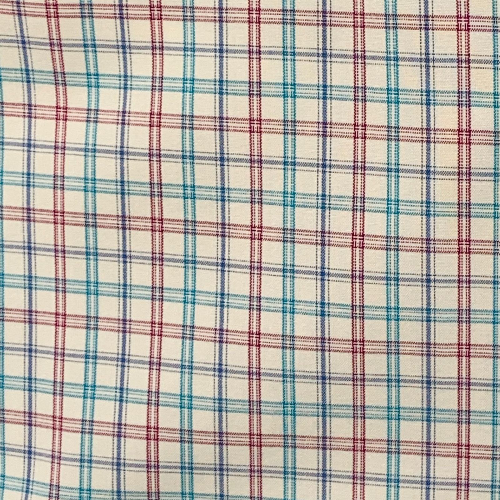 Charles Tyrwhitt Size XL White Red Blue Checkered Cotton Long Sleeve Shirt Size US XL / EU 56 / 4 - 2 Thumbnail