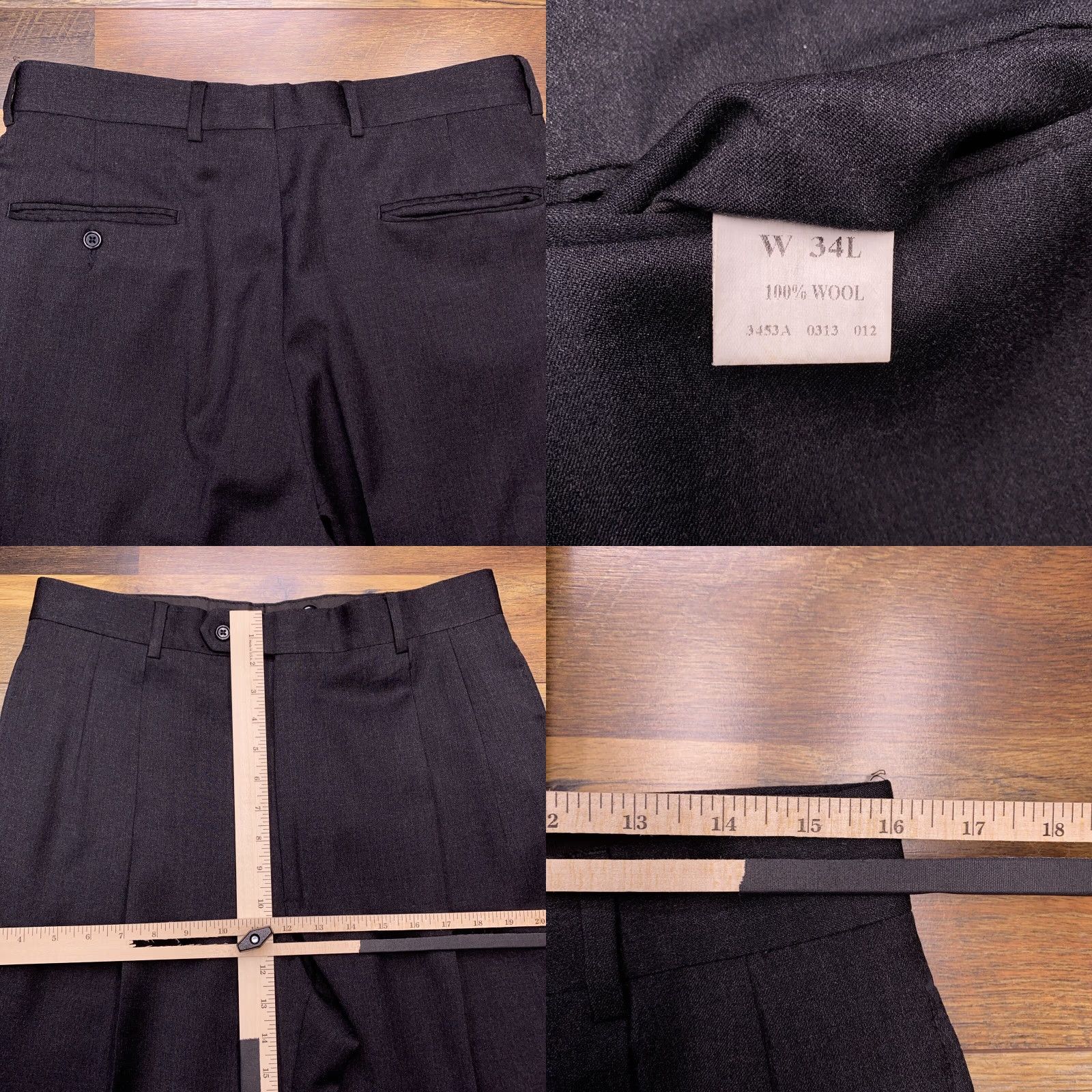 Jos. A. Bank Jos. A. Bank 2 Piece Suit Gray Wool 40 Long Regular Men's Cuffed Pants 34x30 Formal Wedding Vintage No Size 40R - 11 Thumbnail