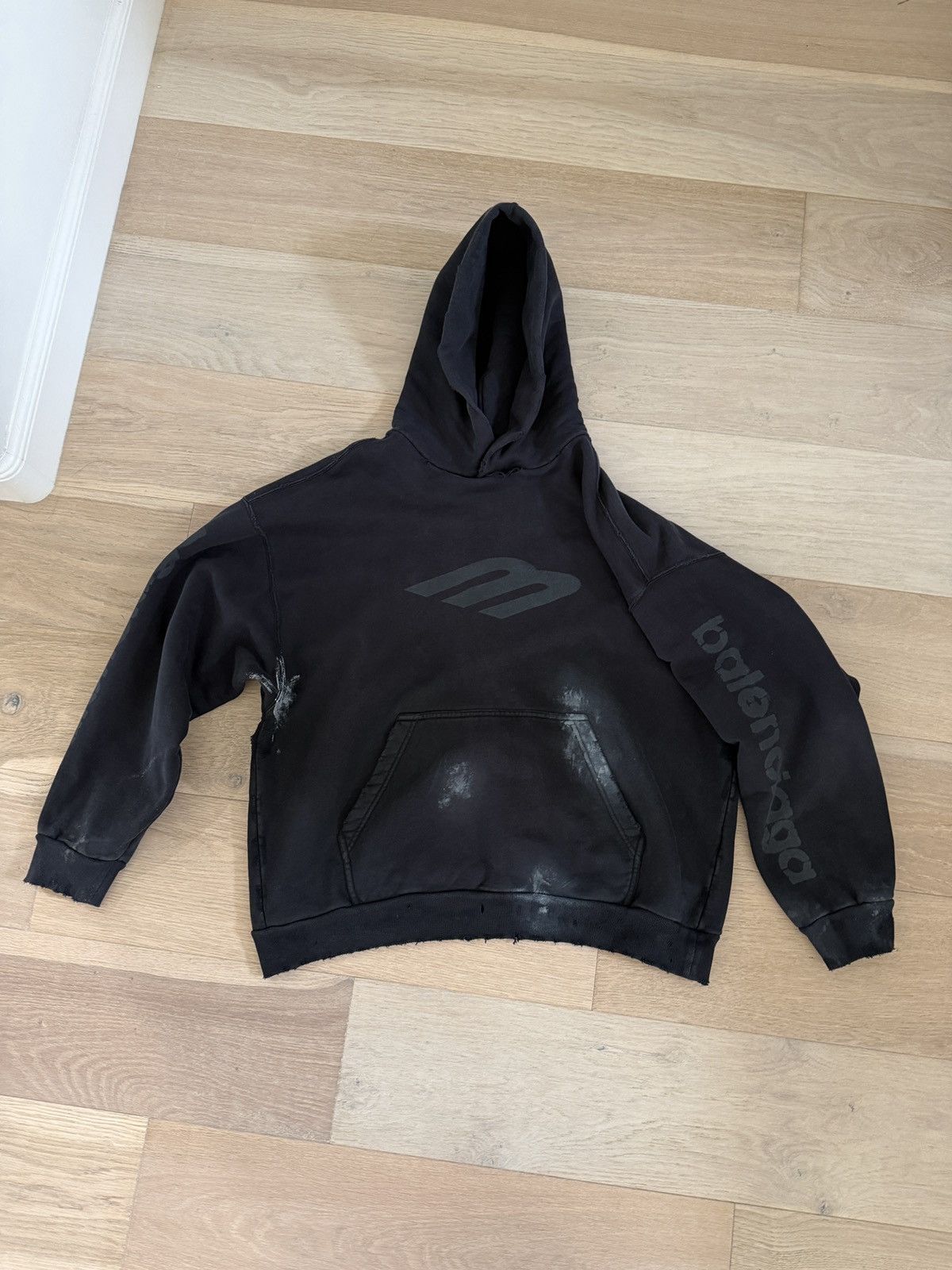 Balenciaga Distressed Hoodie – Size L