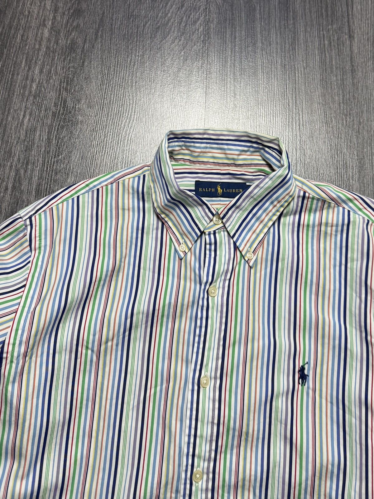 Polo Ralph Lauren × Vintage Y2K Polo Ralph Lauren Striped Shirt Size US L / EU 52-54 / 3 - 4 Thumbnail