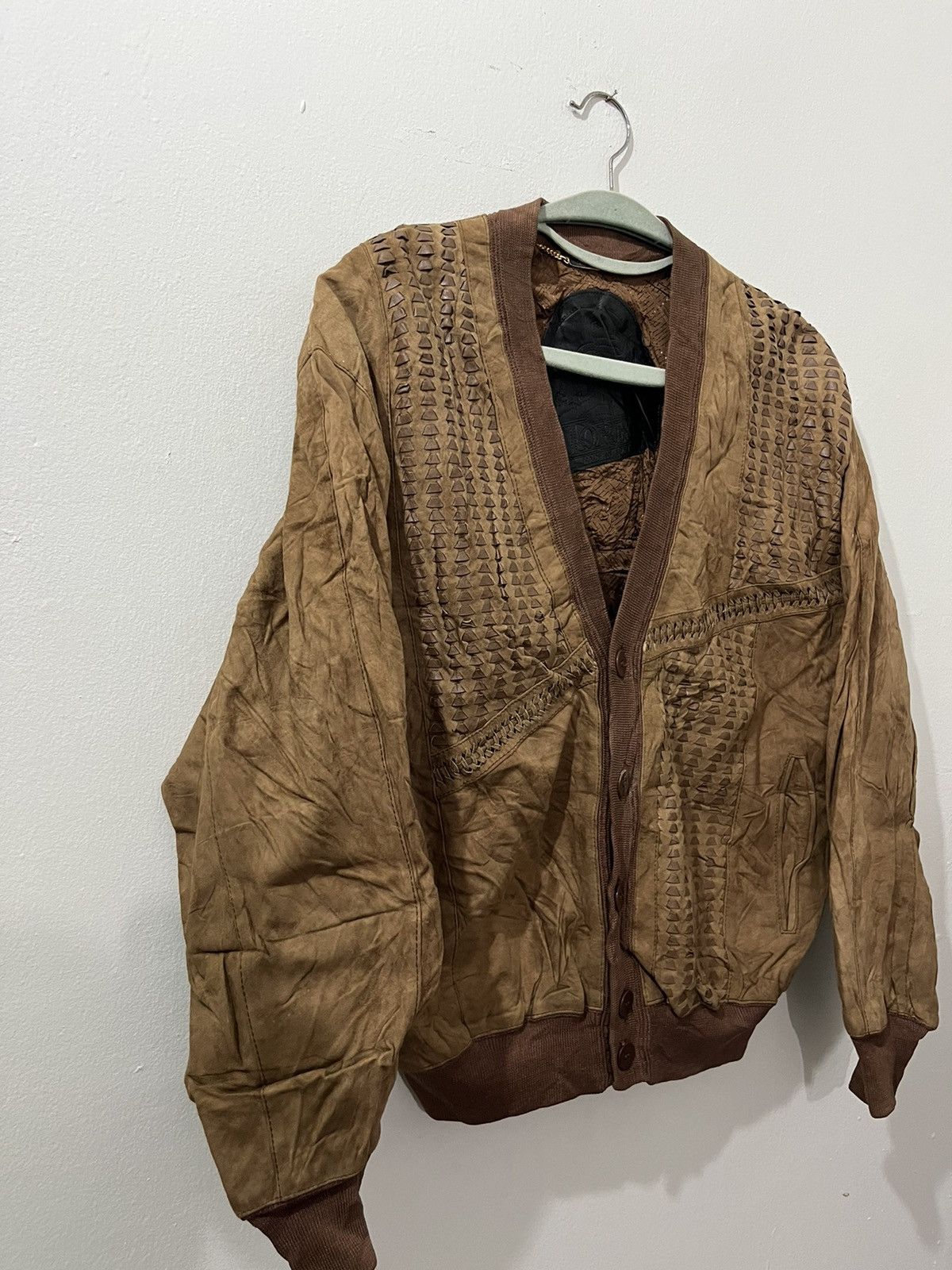 Branded Leather 80s TORRAS NAVAJO TRIBAL NATIVES MADE IN SPAIN Size US L / EU 52-54 / 3 - 2 Thumbnail