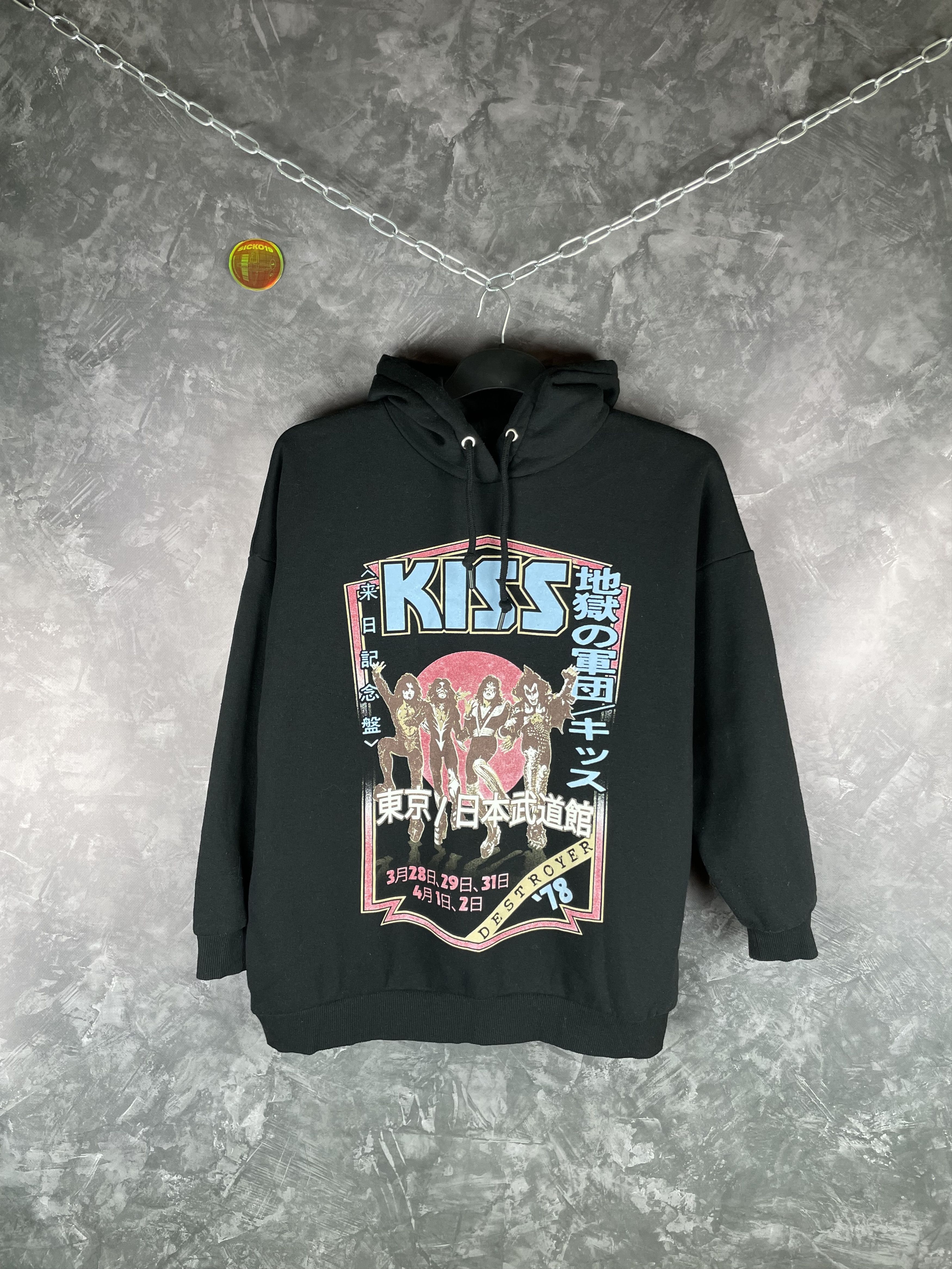 Vintage KISS Hoodie Sweatshirt Big Logo | Grailed