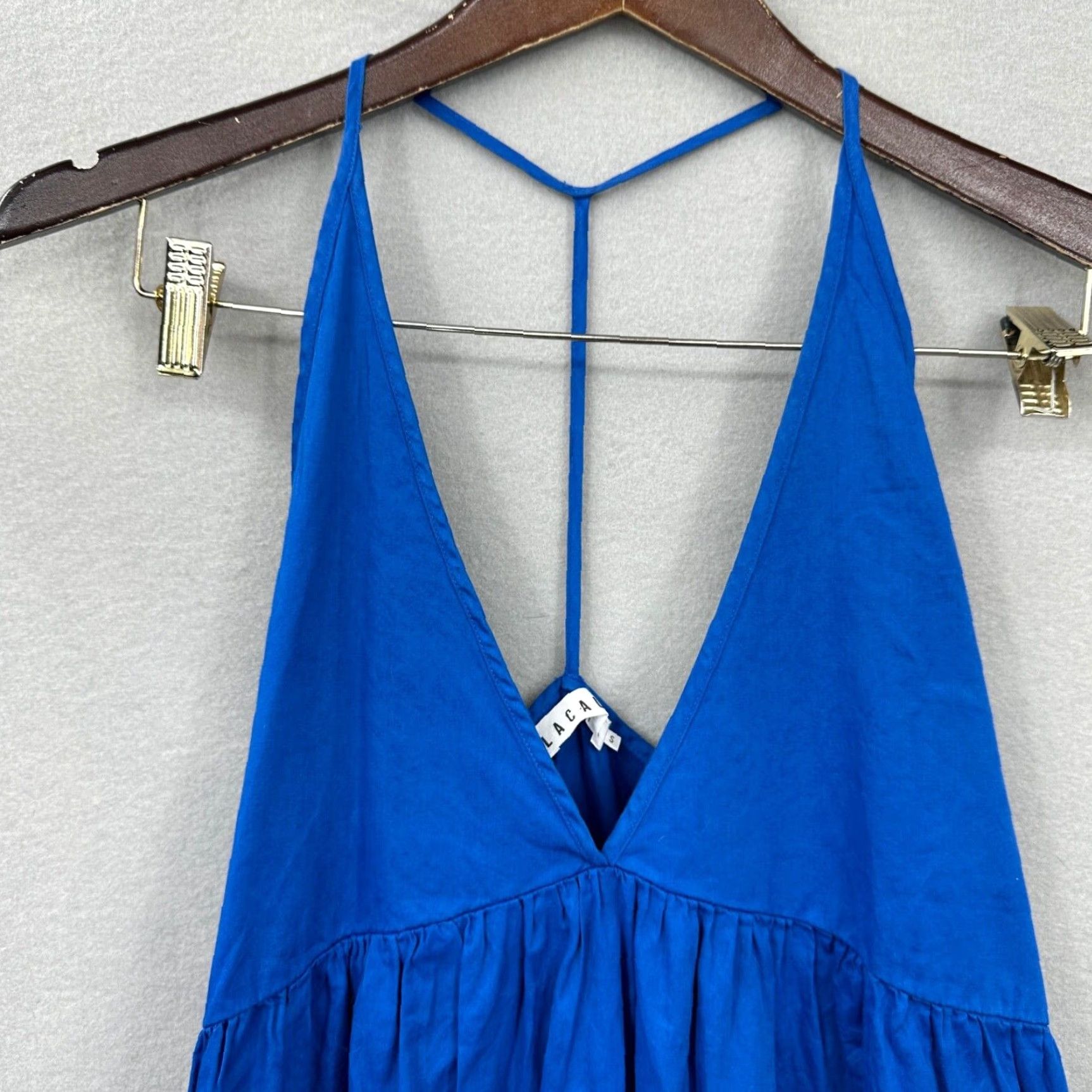 Vintage VINTAGE Lacausa Women Maxi Dress Casual Boho Beach Cotton S Strap Blue 90s Womens Size S / US 4 / IT 40 - 6 Thumbnail