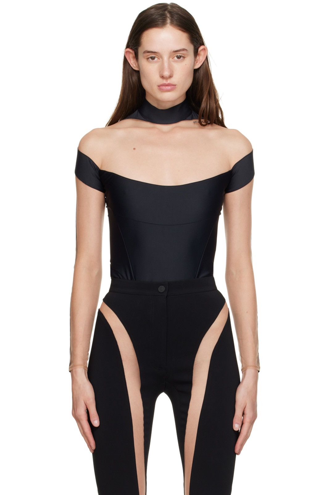 Mugler × Thierry Mugler MUGLER Black Illusion Bodysuit Size XS / US 0-2 / IT 36-38 - 1 Thumbnail