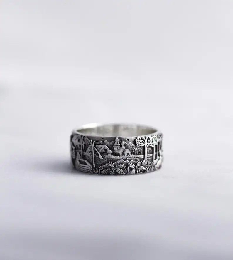 Jewelry × Vintage Fashion Wild Men and Women Ring Thailand Silver Size ONE SIZE - 4 Thumbnail