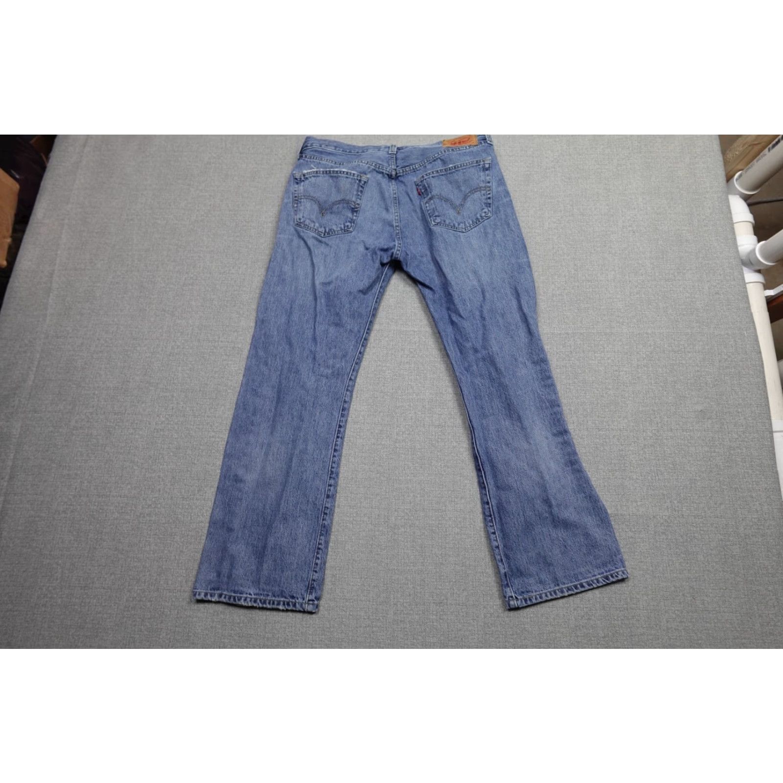 Levi's Levi's 501 Jeans Men 36x30 Blue Regular Fit Dark Wash Button Fly Straight Western Size US 36 / EU 52 - 4 Thumbnail